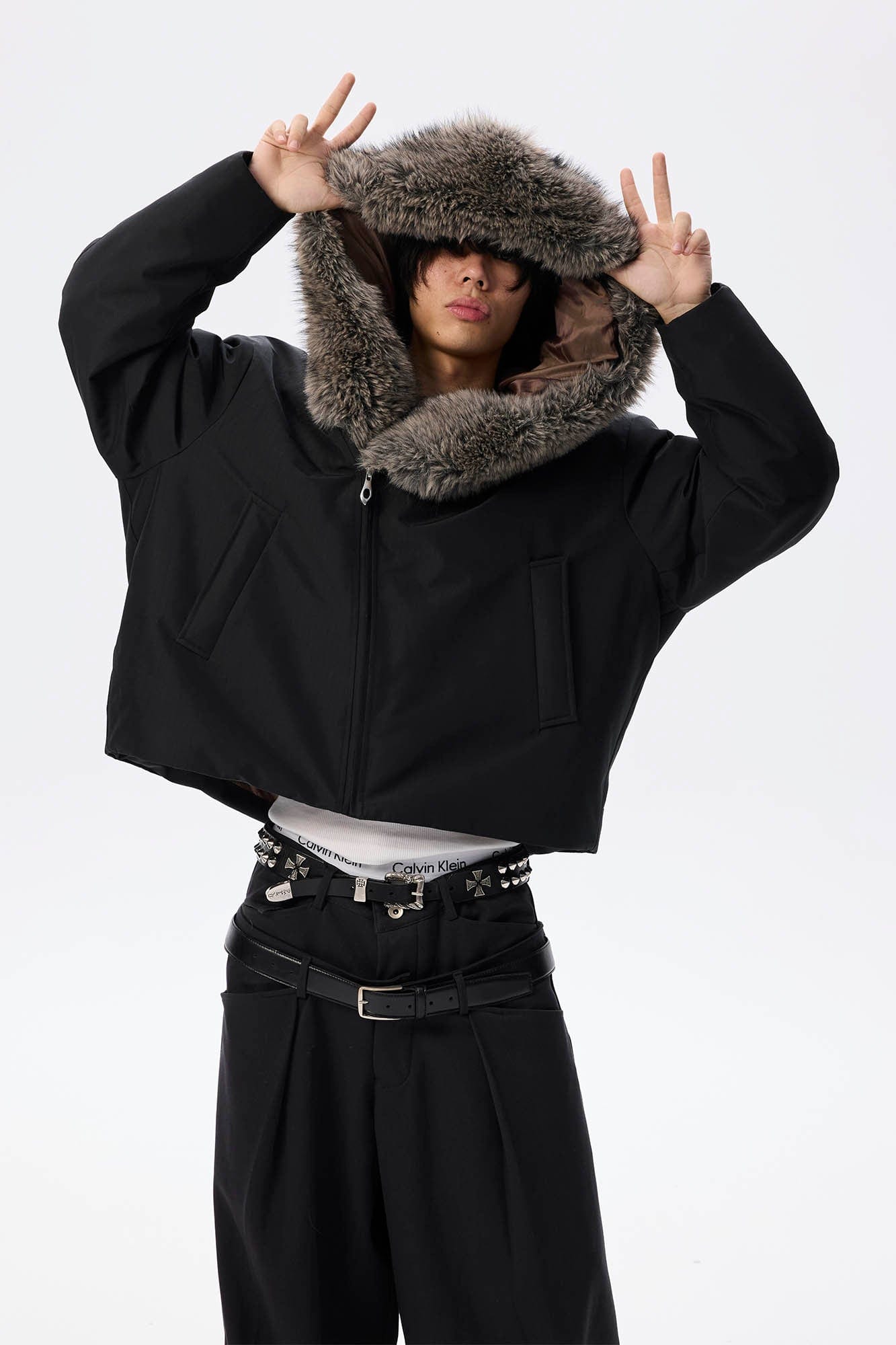 WHISTLEHUNTER Detachable Faux Fur Collar Waterproof Padded Jacket, premium urban and streetwear designers apparel on PROJECTISR.com, WHISTLEHUNTER