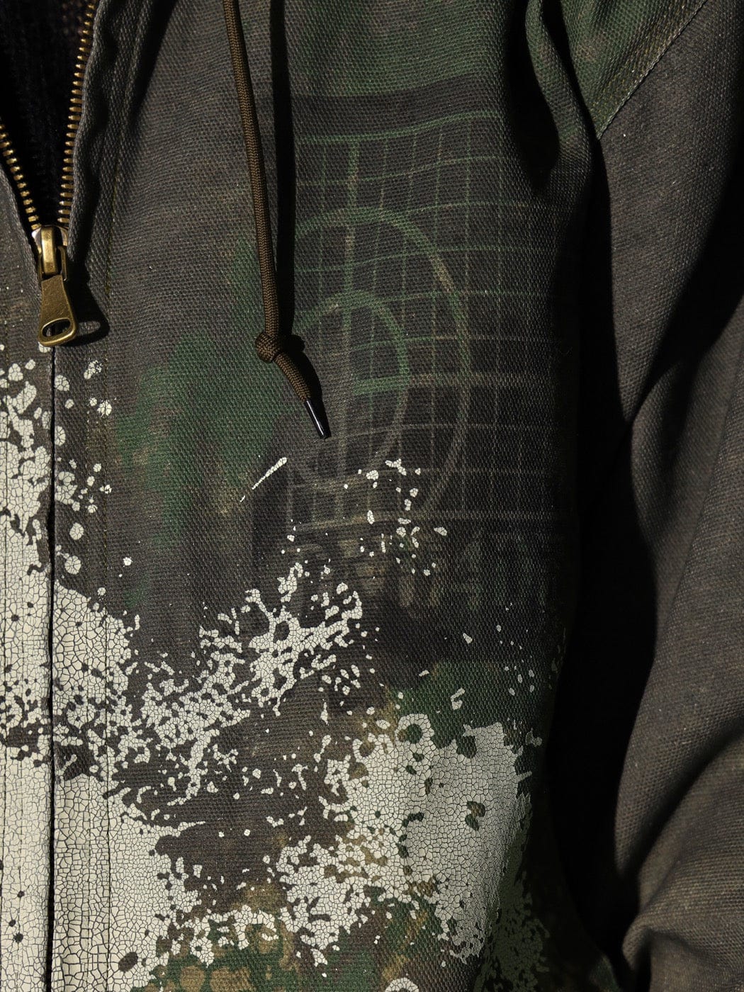 DND4DES Camouflage Graffiti Zip-Up Jacket, premium urban and streetwear designers apparel on PROJECTISR.com, DND4DES