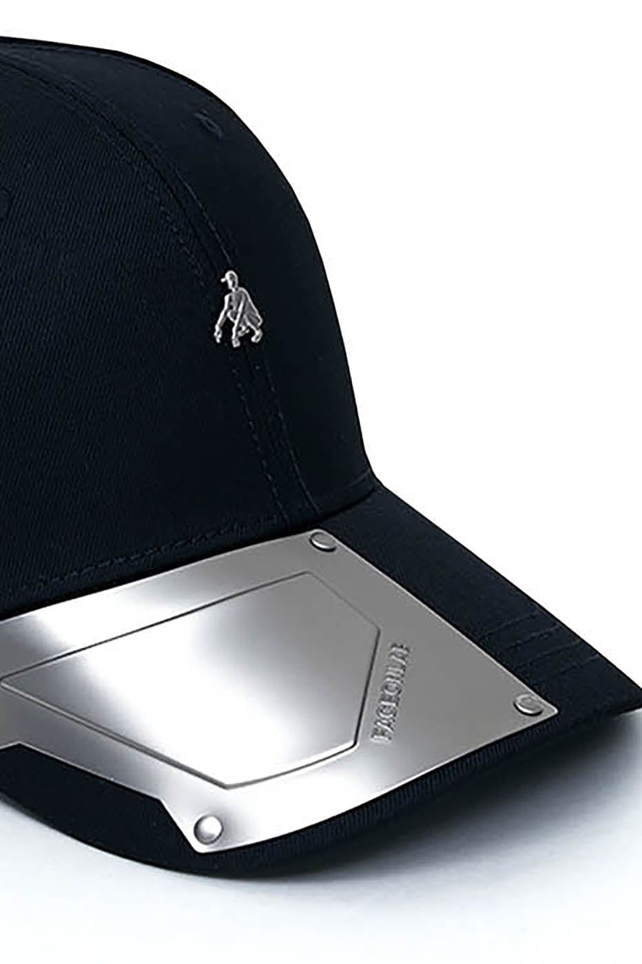 FACEONLAB Metal Plate LOGO Cap Black, premium urban and streetwear designers apparel on PROJECTISR.com, FACEONLAB