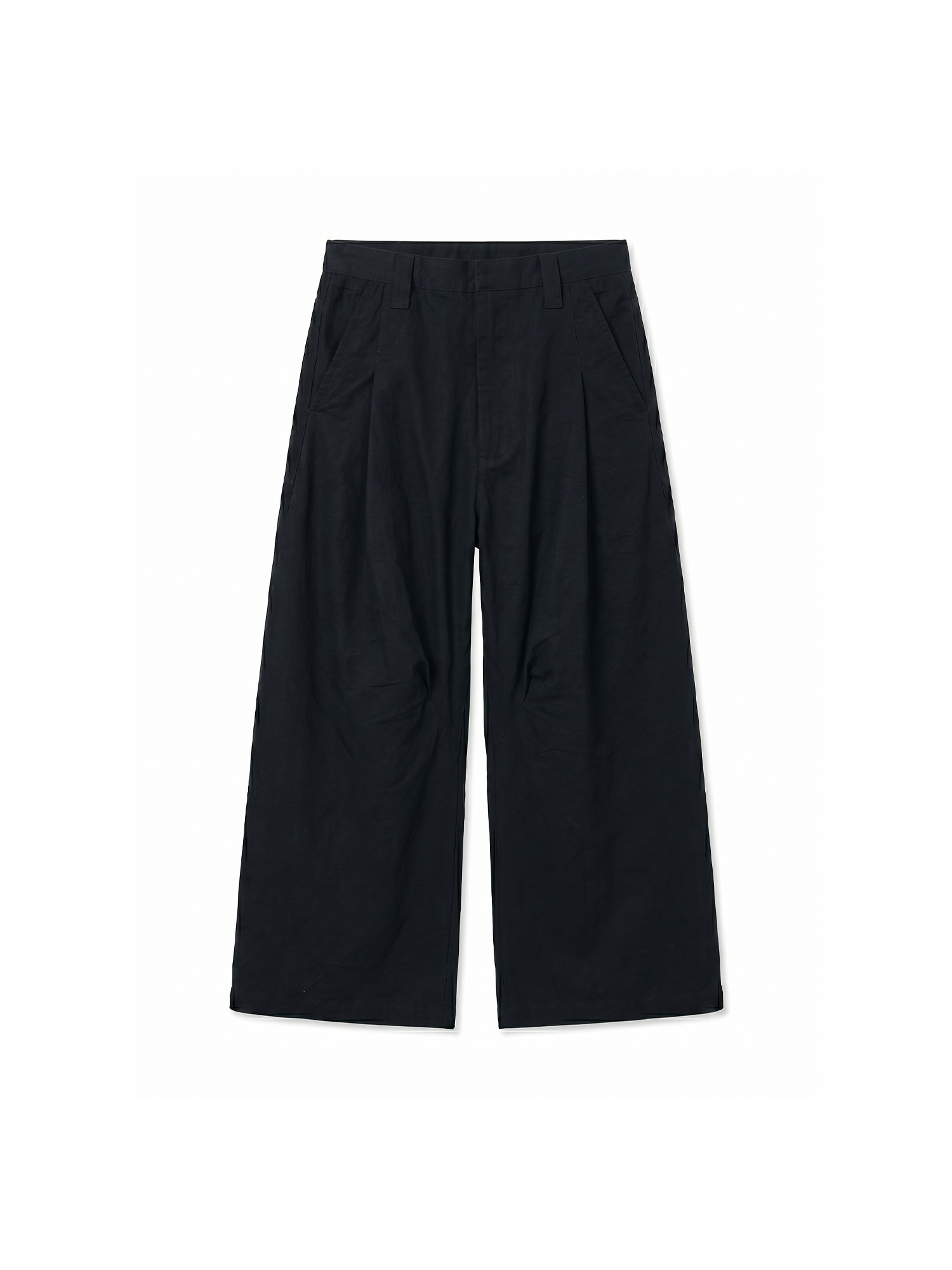GRAINMUSTARD Pleated Wide-Leg Curved Cropped Pants, premium urban and streetwear designers apparel on PROJECTISR.com, GRAINMUSTARD