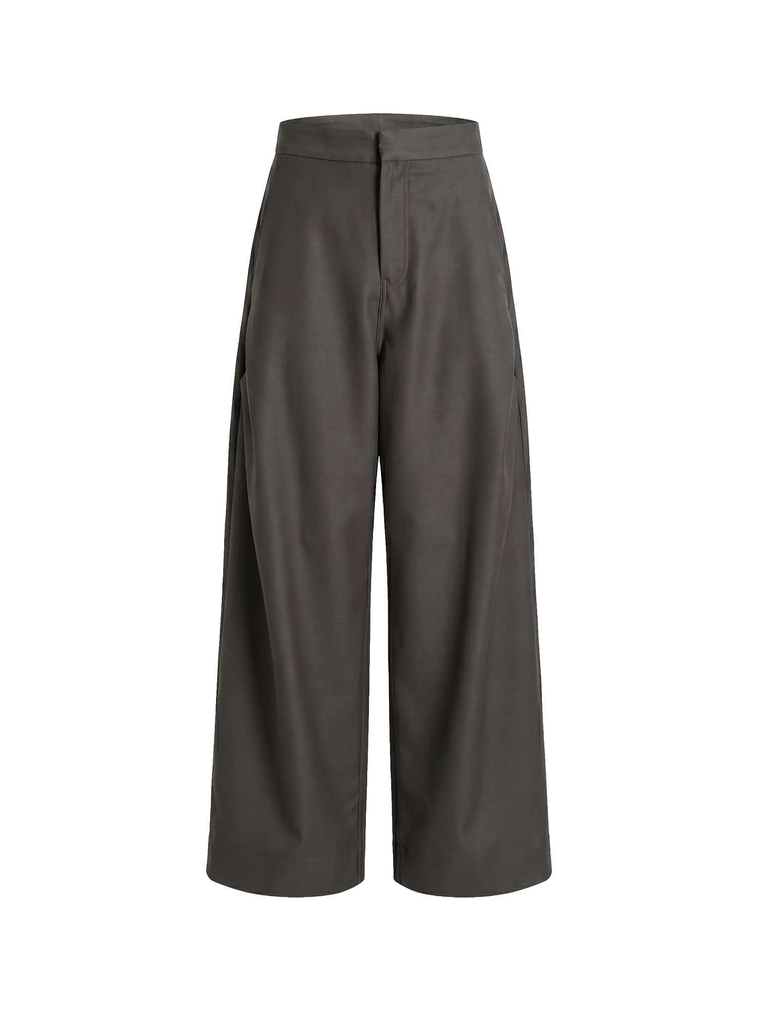 GRAINMUSTARD Lustrous Pleated Wool-Blend Wide-Leg Trousers, premium urban and streetwear designers apparel on PROJECTISR.com, GRAINMUSTARD