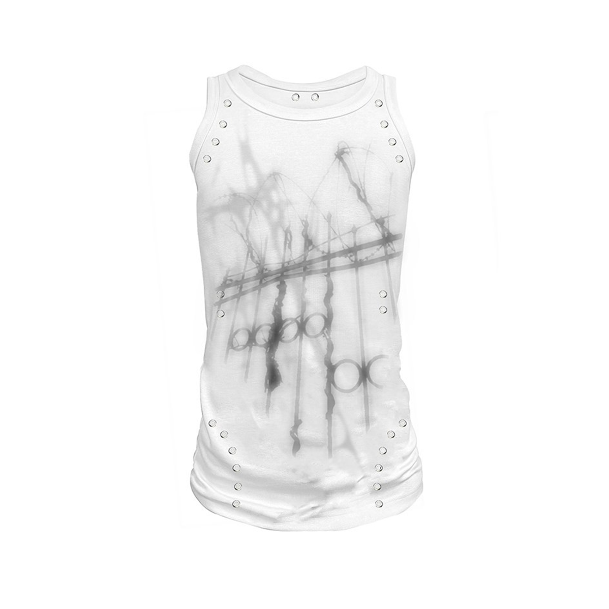 PAIKI Grommet Lightning Graphic Slim Tank Top