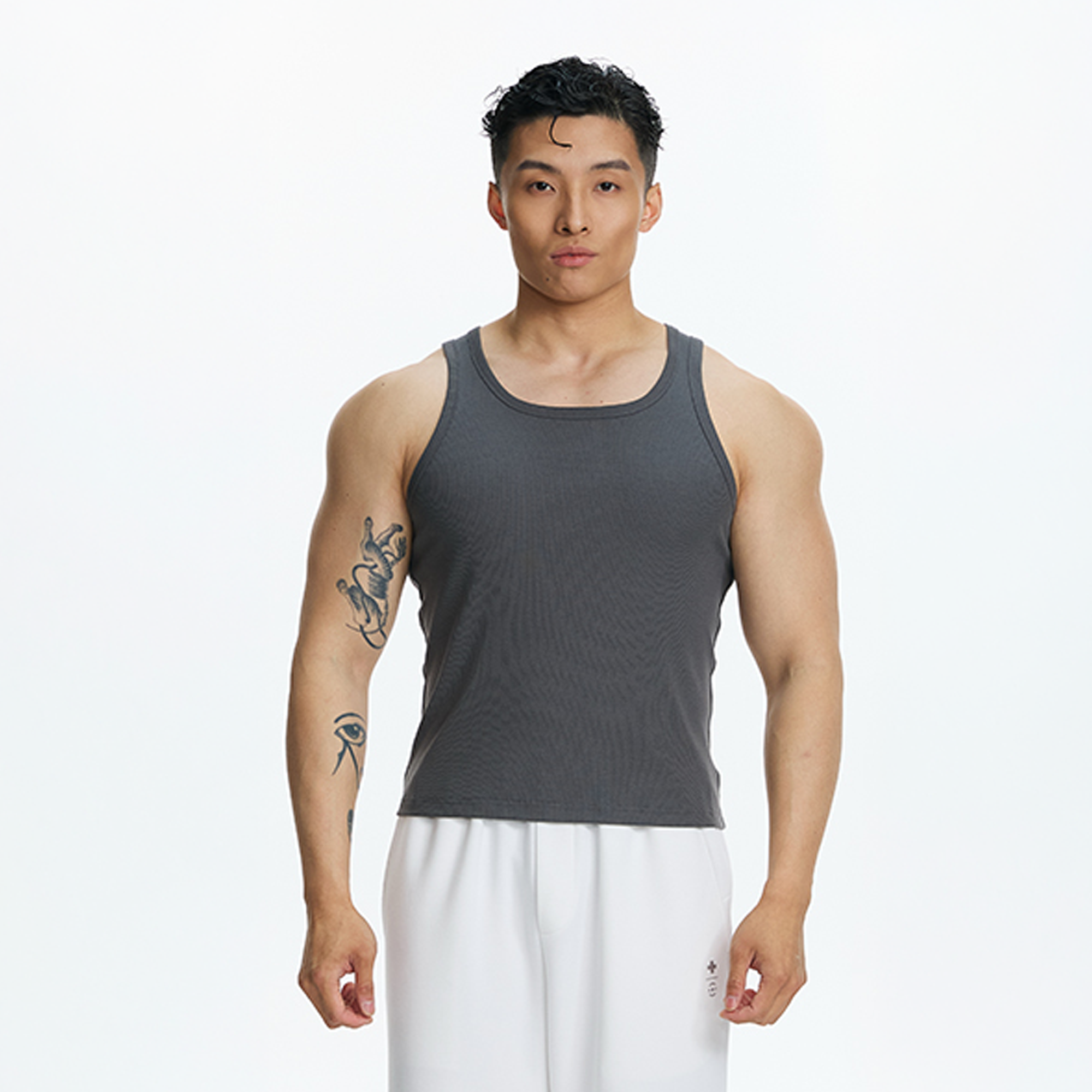 PUMPPLUS Ribbed Quick-Dry Slim Tank Top, premium urban and streetwear designers apparel on PROJECTISR.com, PUMPPLUS