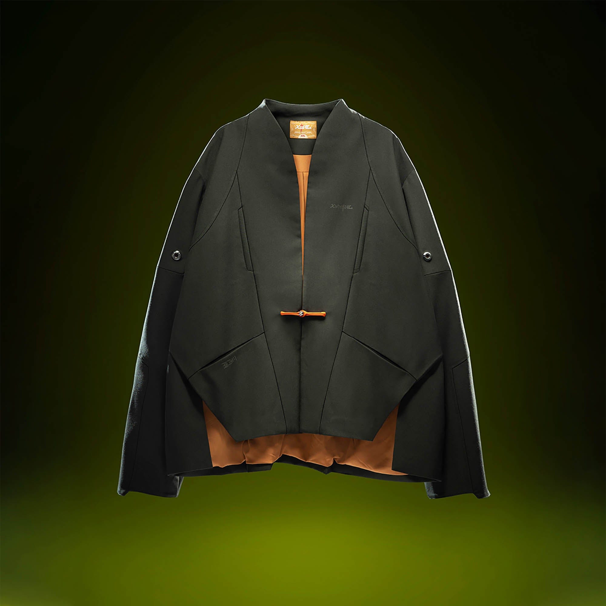 XIPHEVIL Deconstructed Utility Daoist Robe Black, premium urban and streetwear designers apparel on PROJECTISR.com, XIPHEVIL