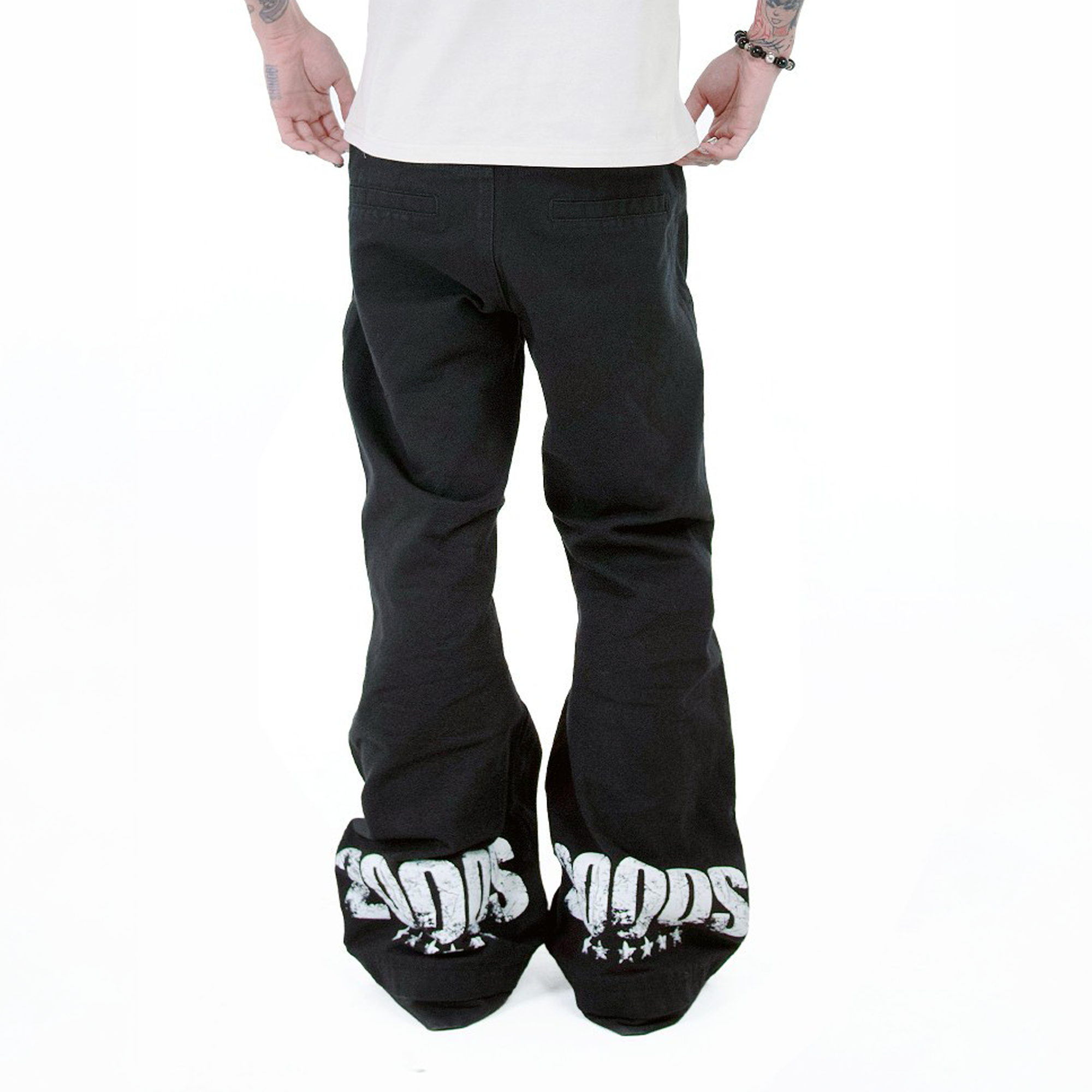 DETW Curved Double-Hem Flare Trousers