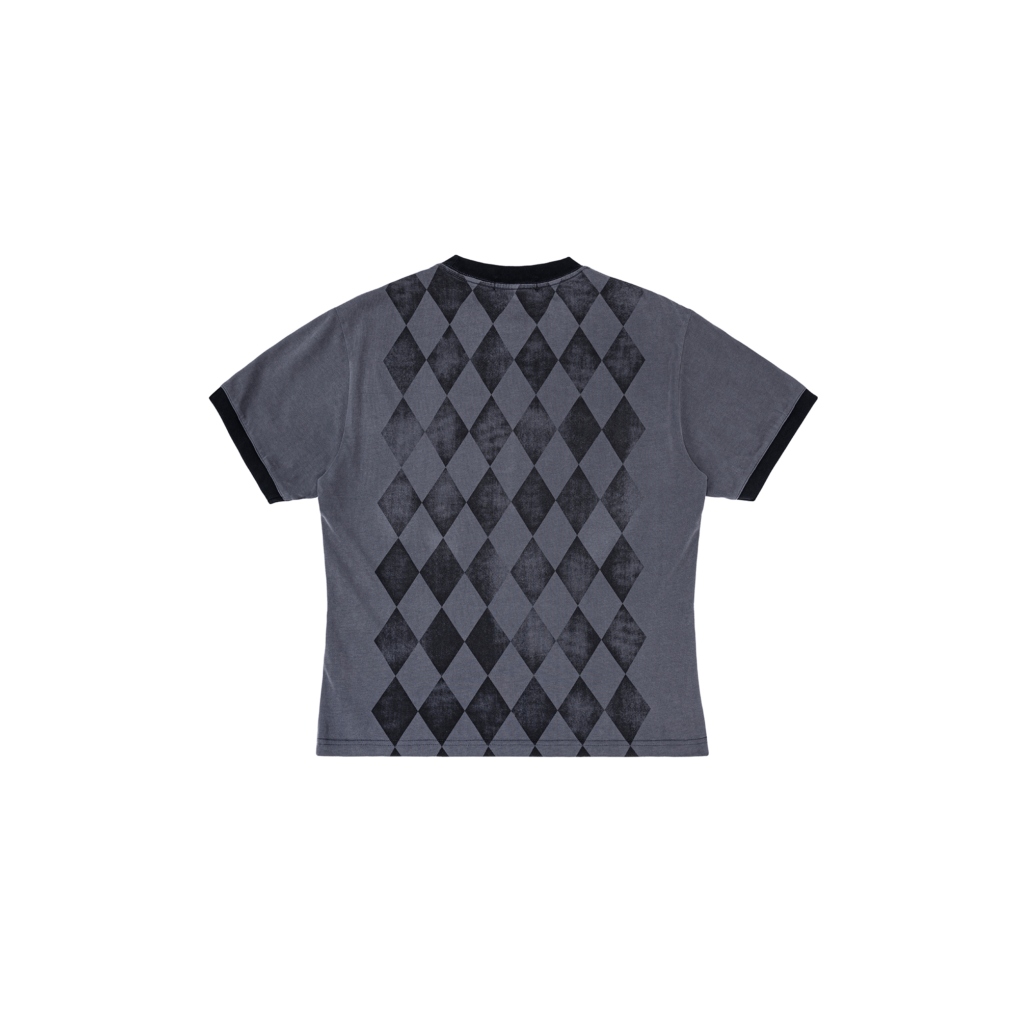 ESAIAS Washed Argyle Graphic T-Shirt