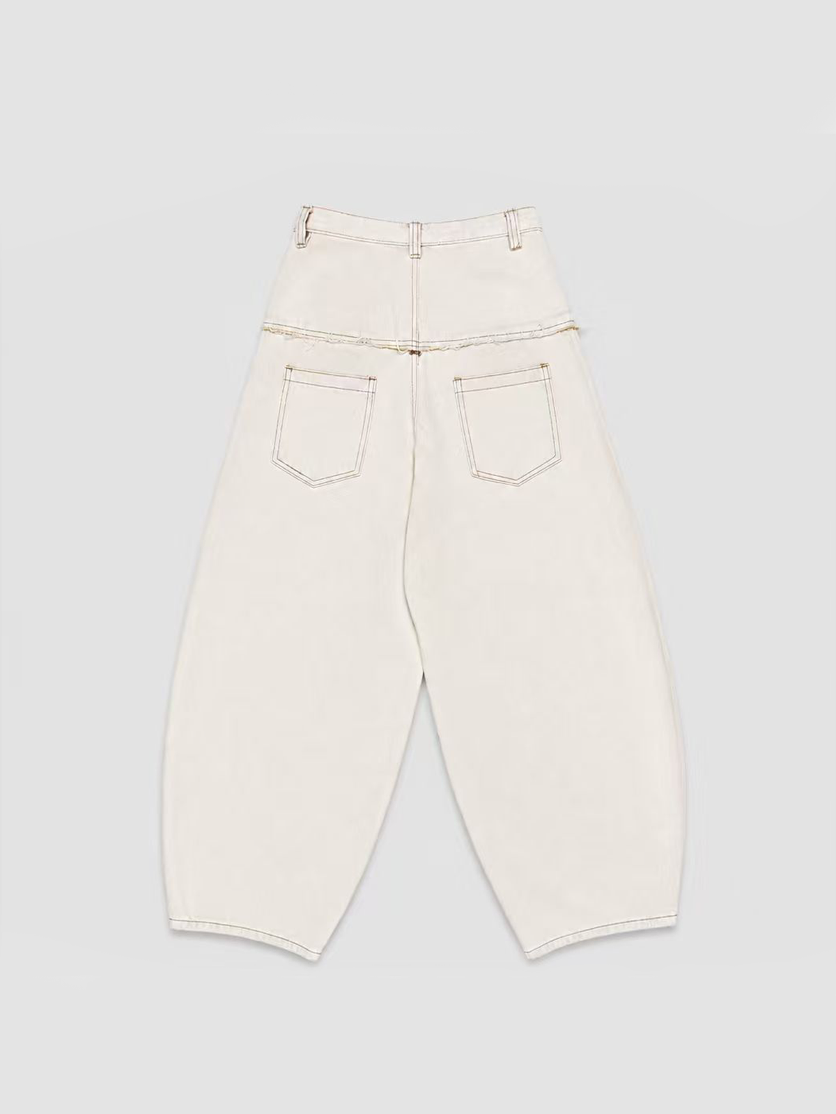 HAHAHA Wide-Leg Silver Leopard Jeans