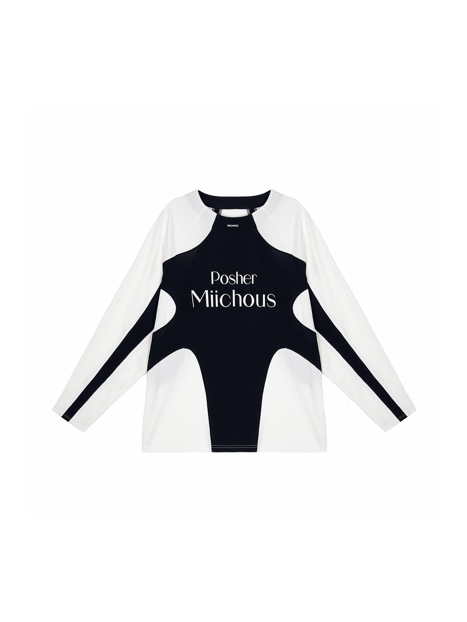 MIICHOUS Contrast Raglan Graphic Long-Sleeve Tee