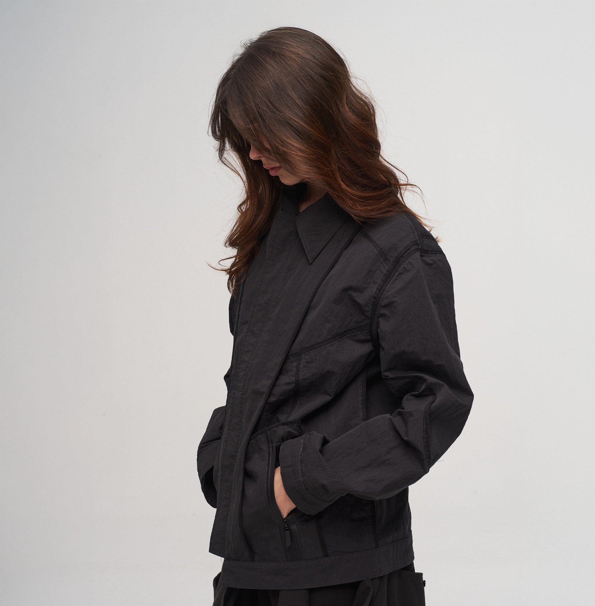 ILNya Nieternite Nifutur Panel Wrinkle Reversible Jacket, premium urban and streetwear designers apparel on PROJECTISR.com, ILNya Nieternite Nifutur