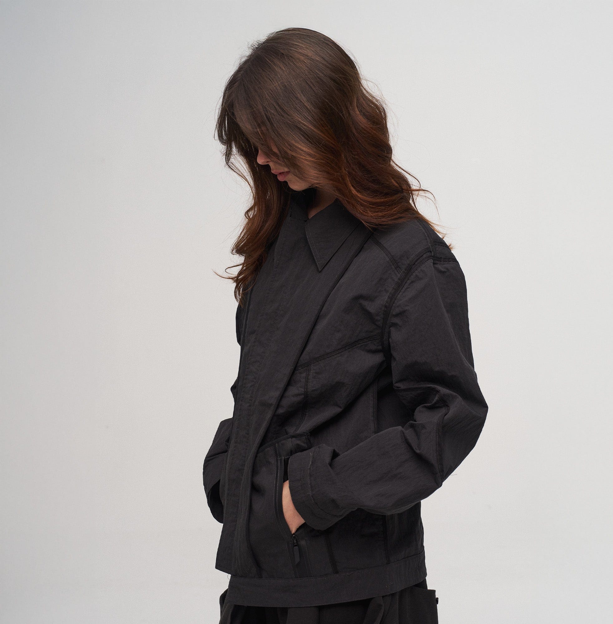 ILNya Nieternite Nifutur Panel Wrinkle Reversible Jacket, premium urban and streetwear designers apparel on PROJECTISR.com, ILNya Nieternite Nifutur