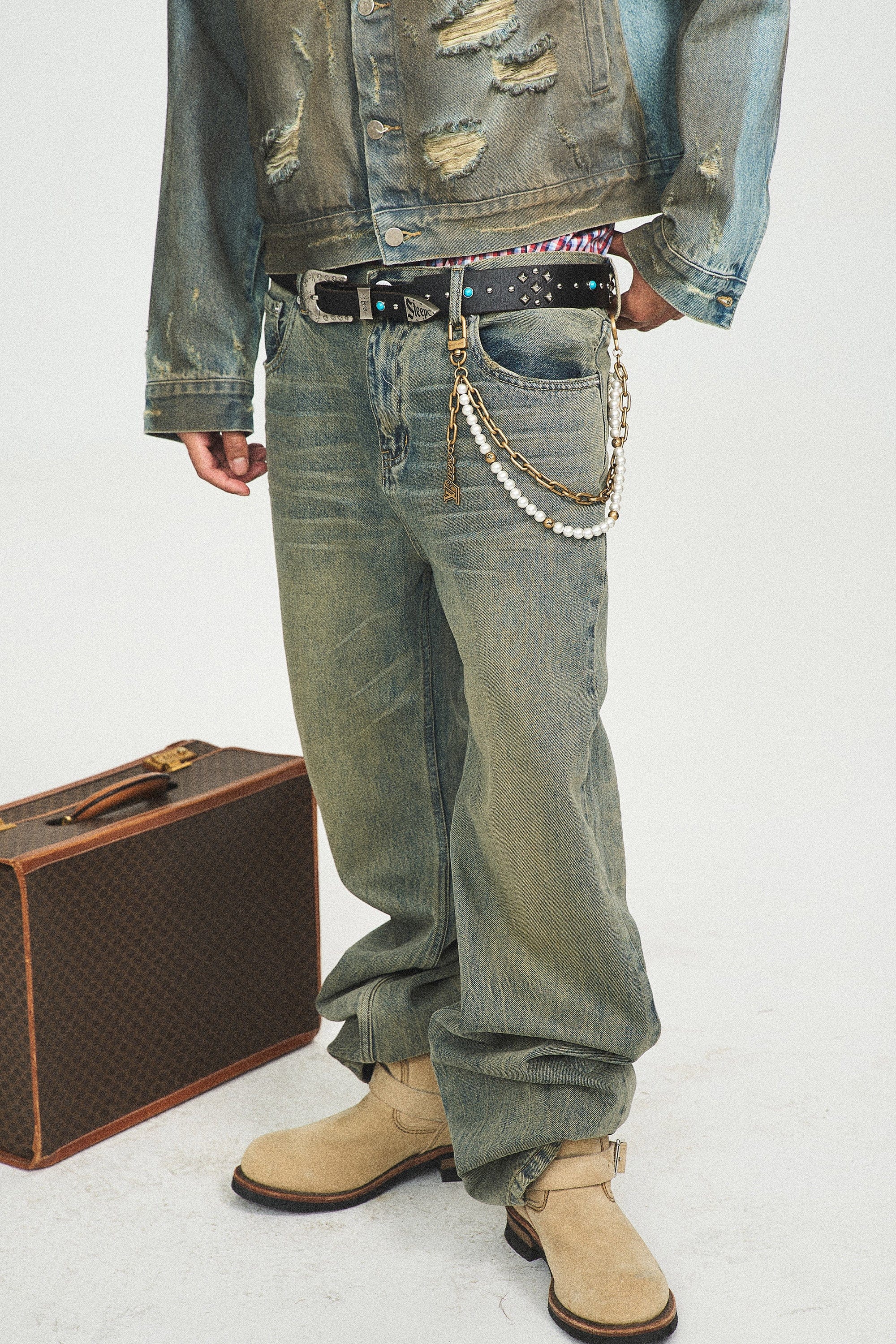 STEEPC The Classic Washed Flared Jeans, premium urban and streetwear designers apparel on PROJECTISR.com, STEEPC