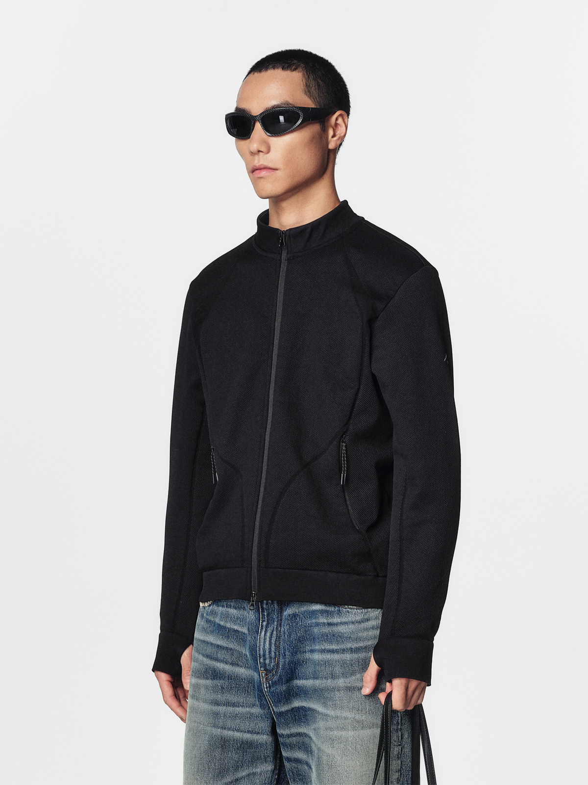 CATSSTAC Seamless Knit Mock-Neck Jacket