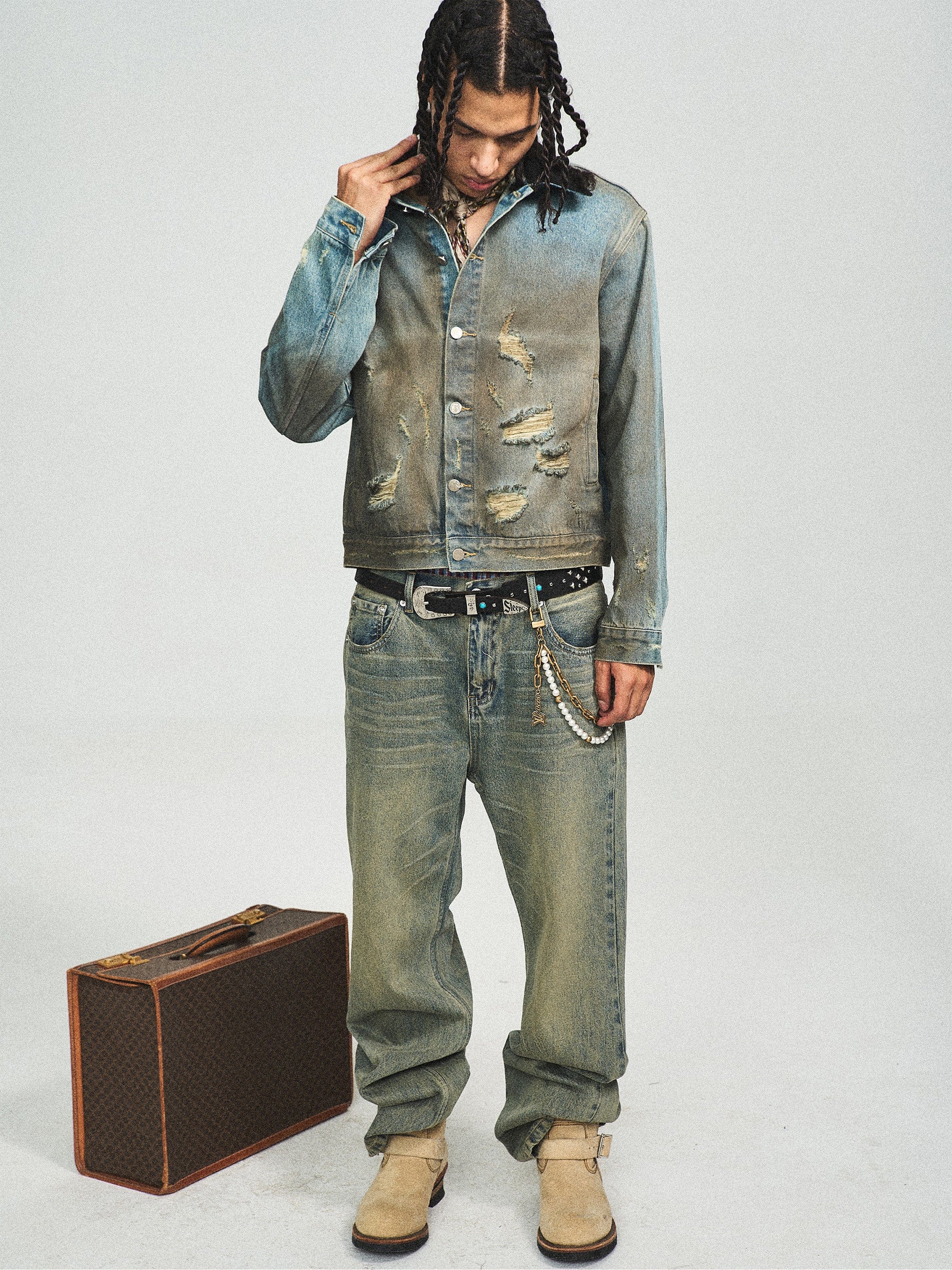STEEPC The Classic Washed Flared Jeans, premium urban and streetwear designers apparel on PROJECTISR.com, STEEPC