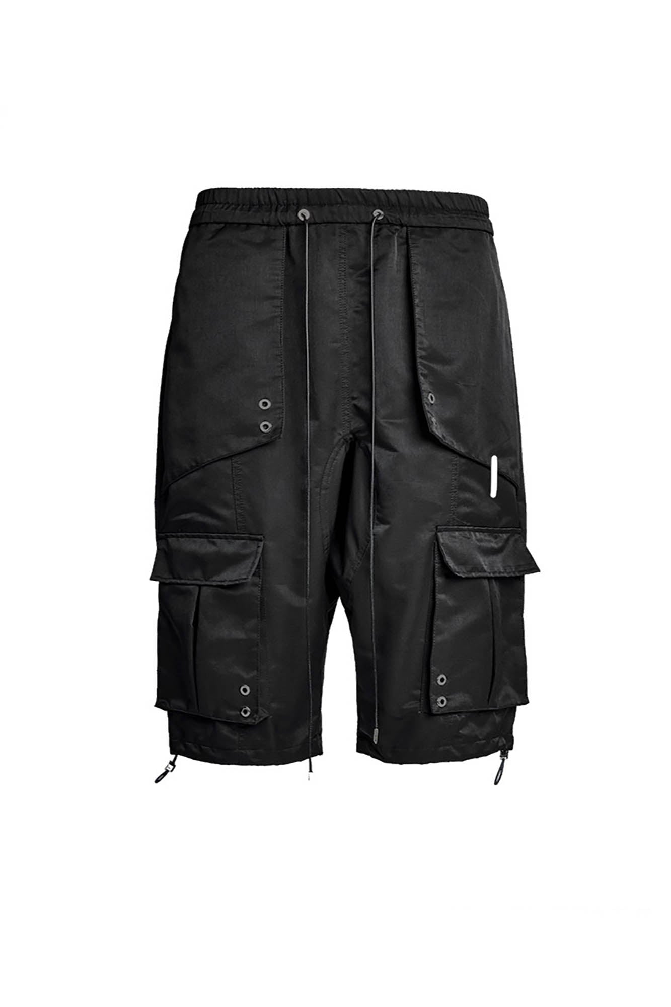 SSIN7 Multi-Pocket Satin Drawstring Shorts, premium urban and streetwear designers apparel on PROJECTISR.com, SSIN7