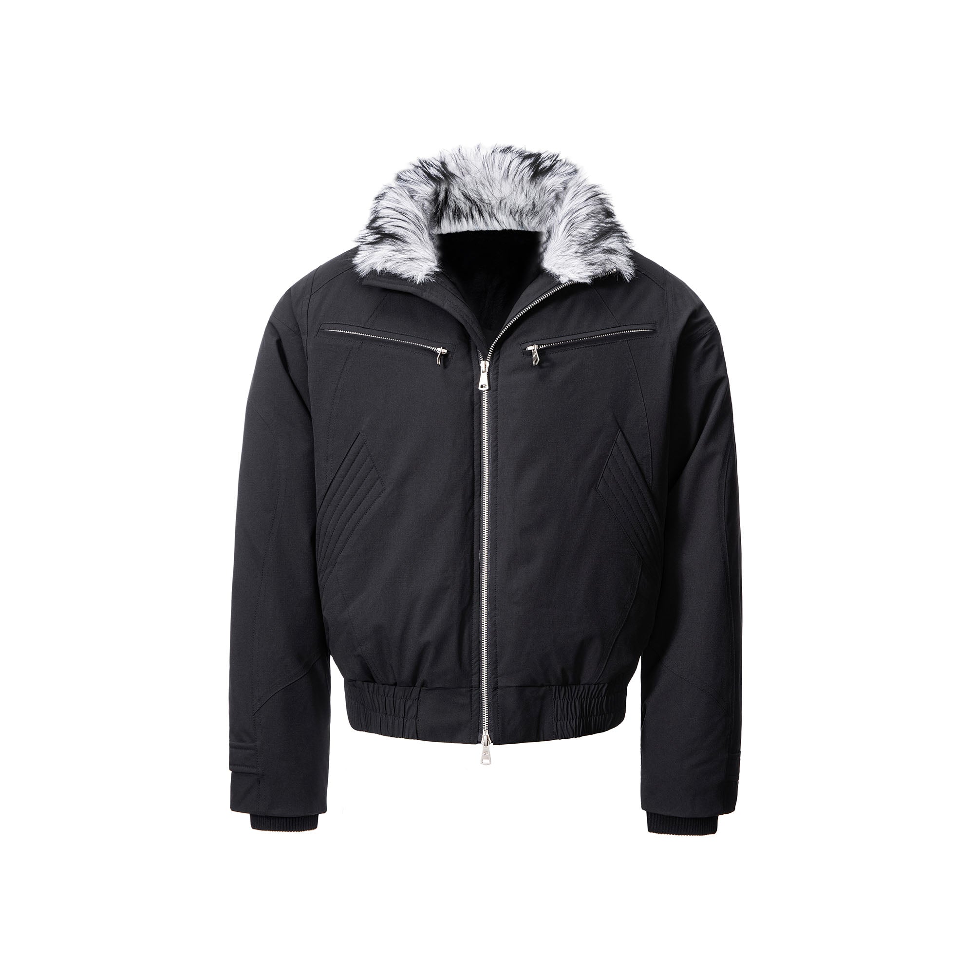 CATSSTAC Faux Fur Collar Waterproof Harrington Jacket