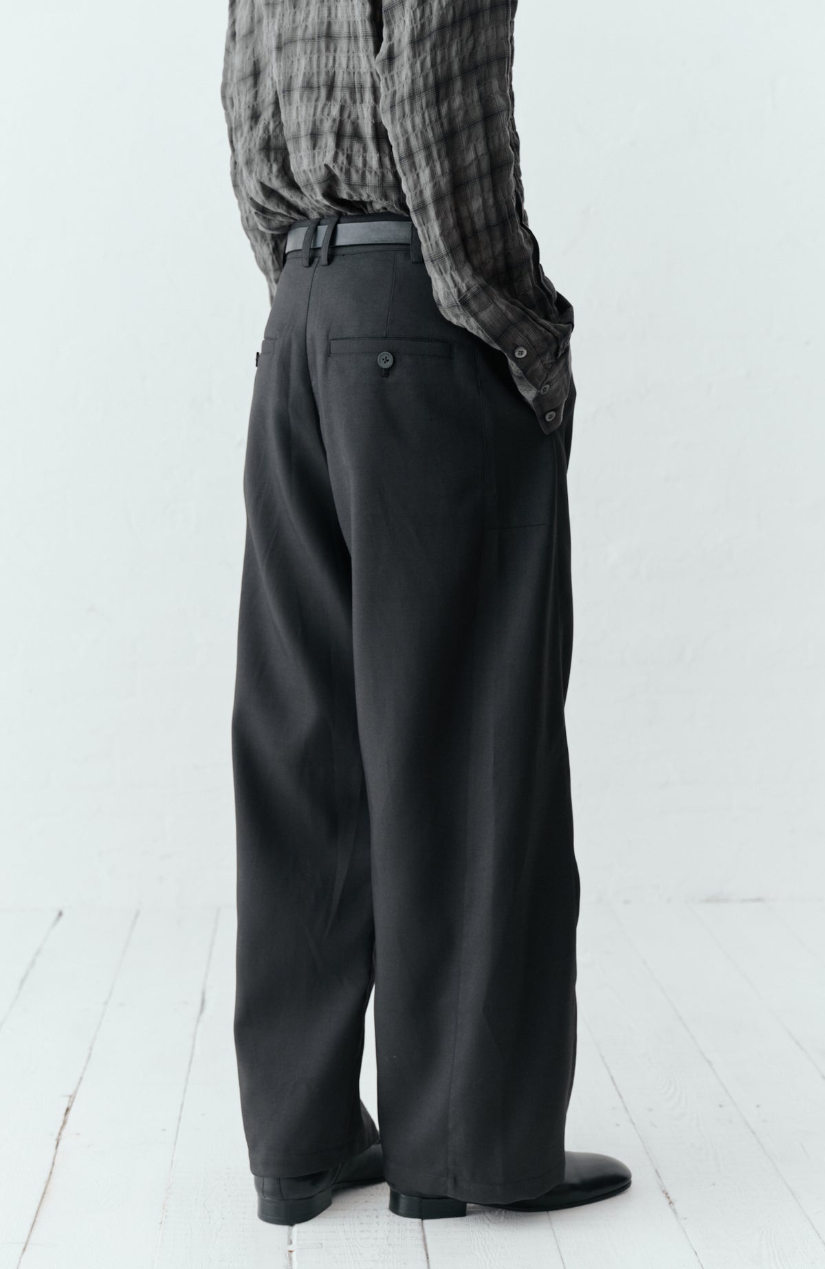 GRAINMUSTARD Double Pleat High-Waist Trousers
