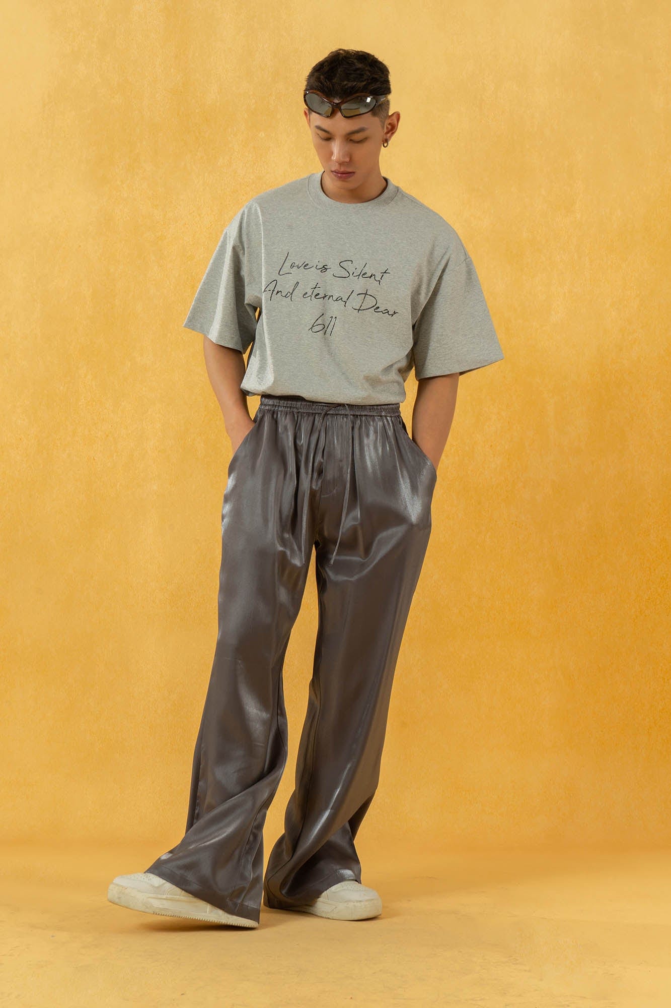 CLP The Liquid Silver Wide-Leg Pants, premium urban and streetwear designers apparel on PROJECTISR.com, CLP