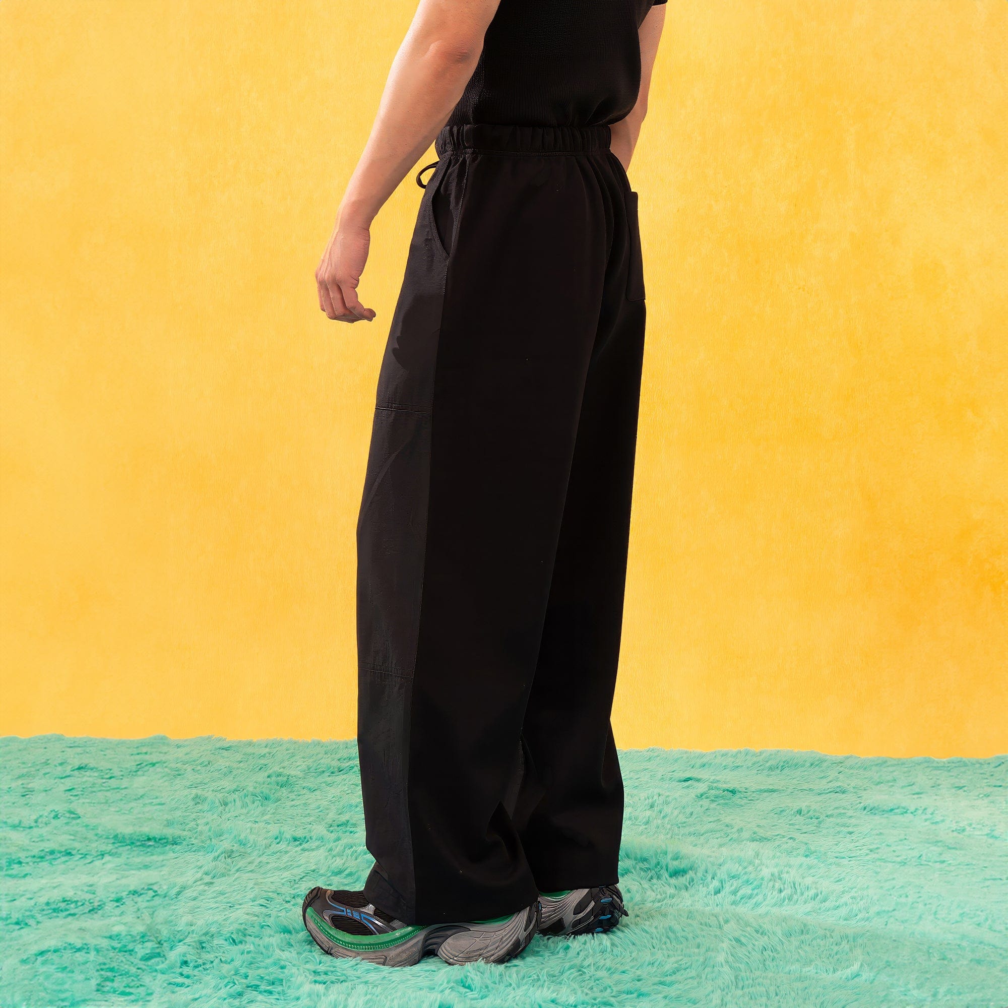 CLP Contrast Panel Drawstring Straight-Leg Pants, premium urban and streetwear designers apparel on PROJECTISR.com, CLP