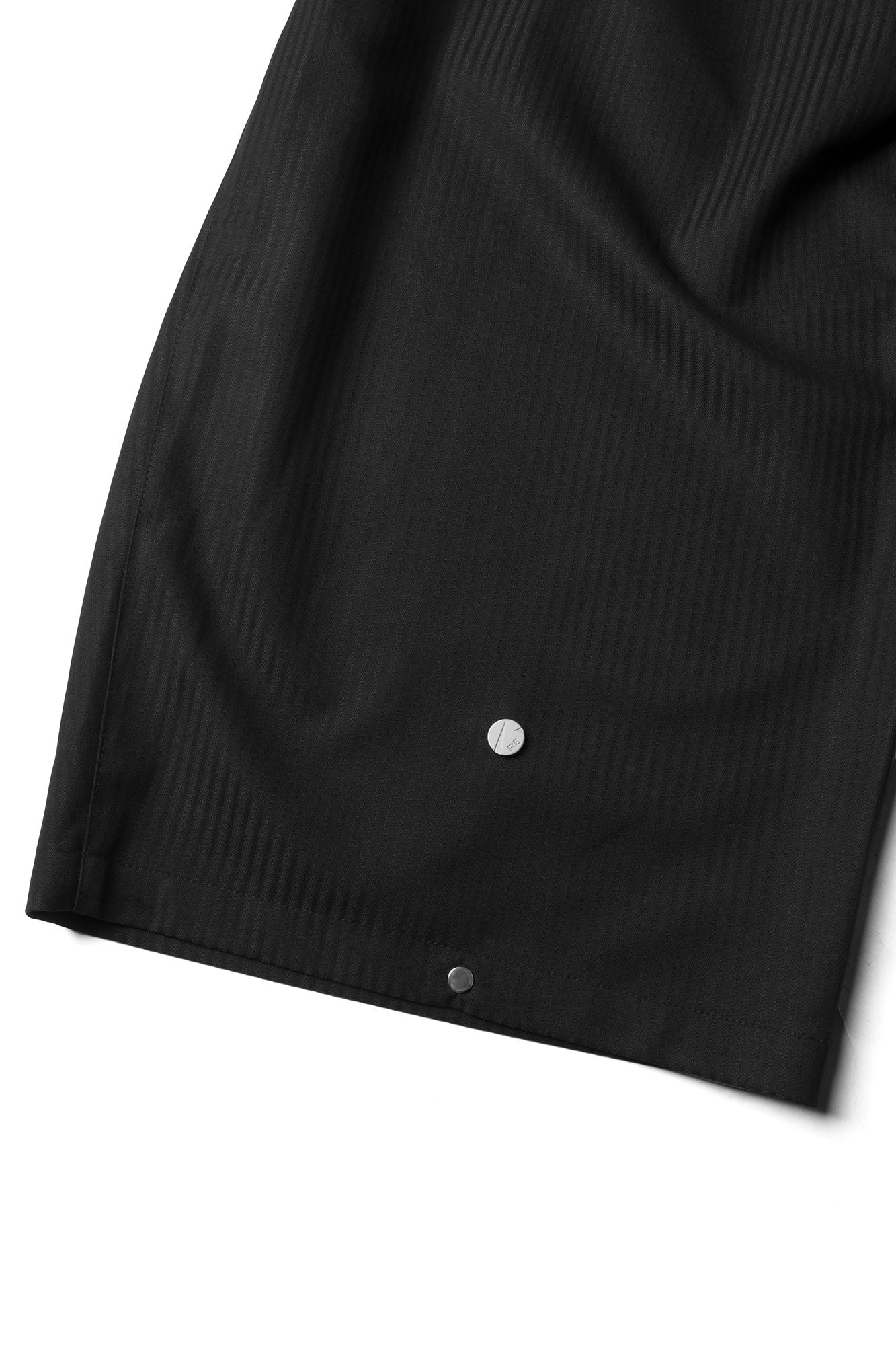 RELABEL Pinstriped Detachable-Scarf Oversized Pants Black, premium urban and streetwear designers apparel on PROJECTISR.com, RELABEL