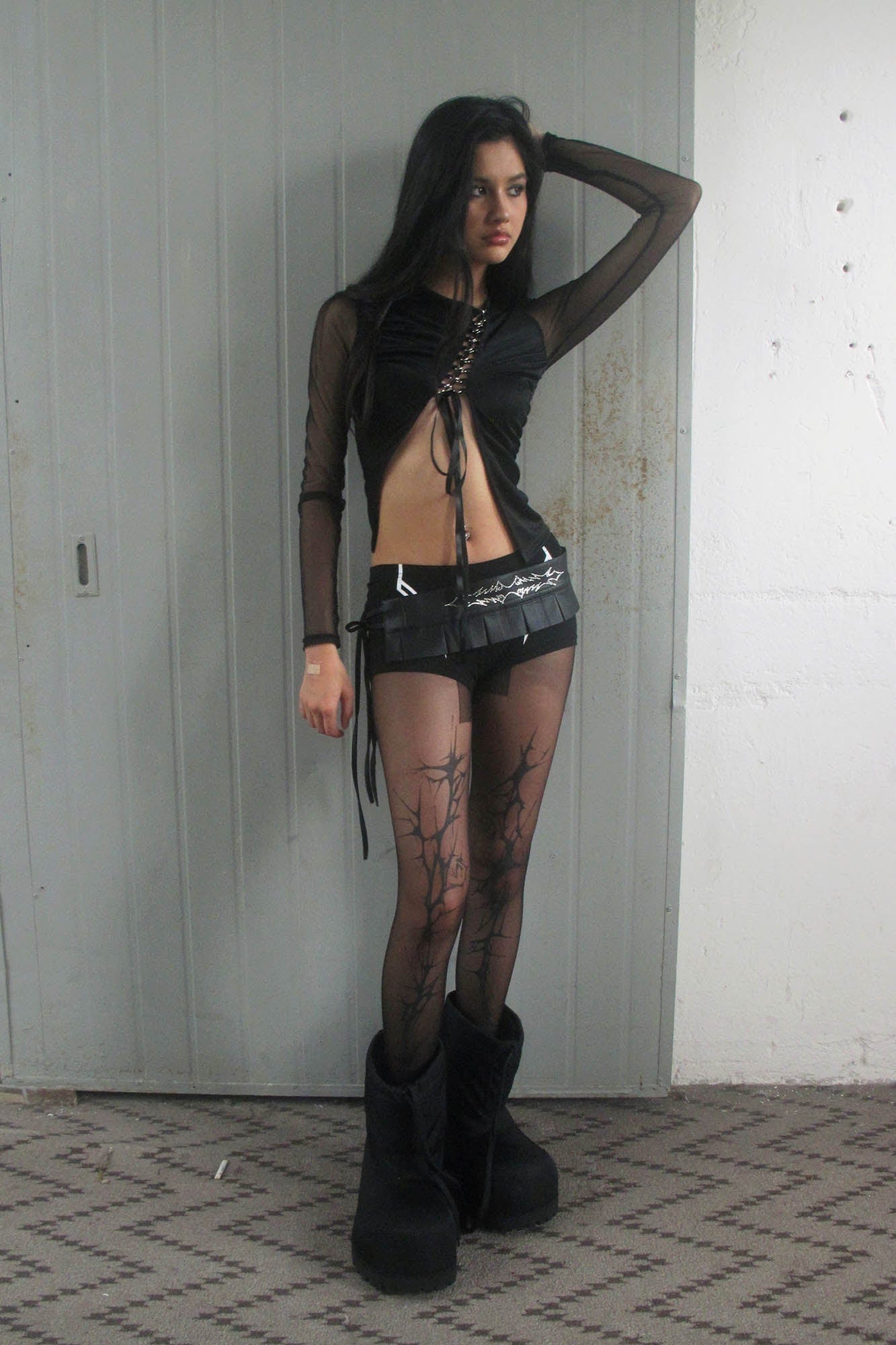 DND4DES×Faychui Diamond Pleated Lace-Up Belt, premium urban and streetwear designers apparel on PROJECTISR.com, DND4DES