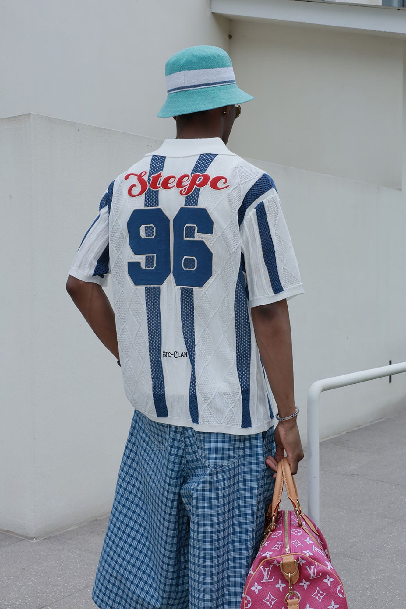 STEEPC No.96 Patchwork Striped Knit Half Shirt, premium urban and streetwear designers apparel on PROJECTISR.com, STEEPC