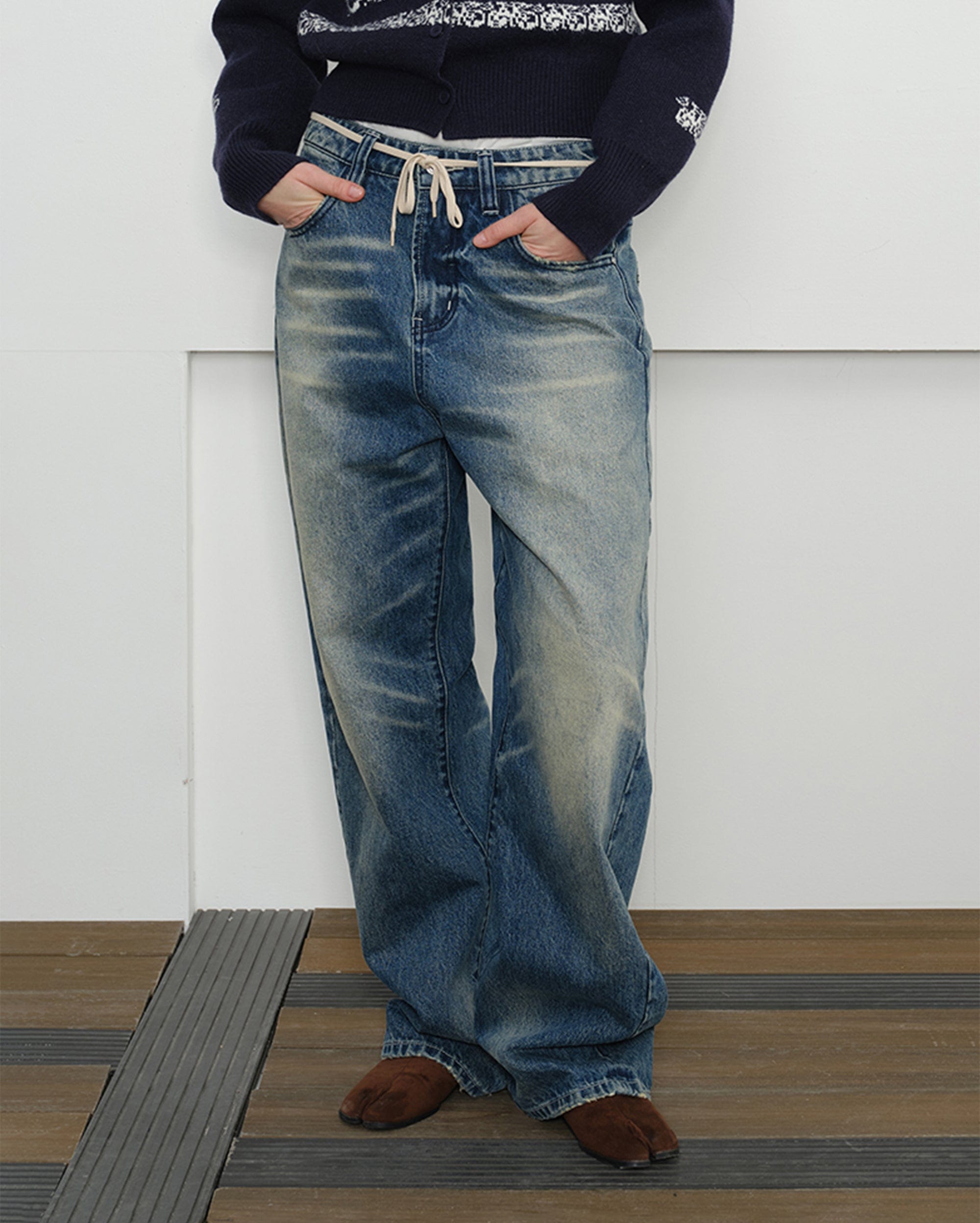 KREATE Classic Washed Whiskered Jeans, premium urban and streetwear designers apparel on PROJECTISR.com, KREATE