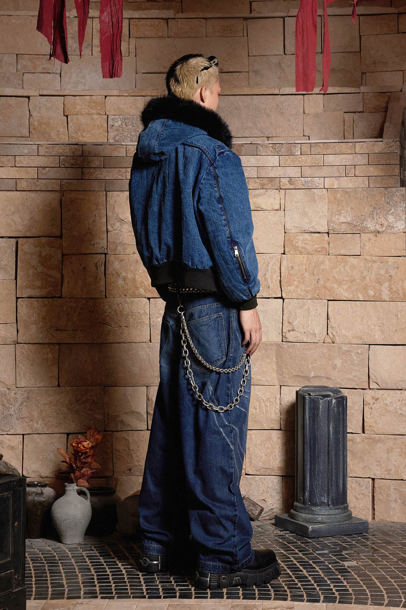 DND4DES Diamond Array Baggy Jeans, premium urban and streetwear designers apparel on PROJECTISR.com, DND4DES