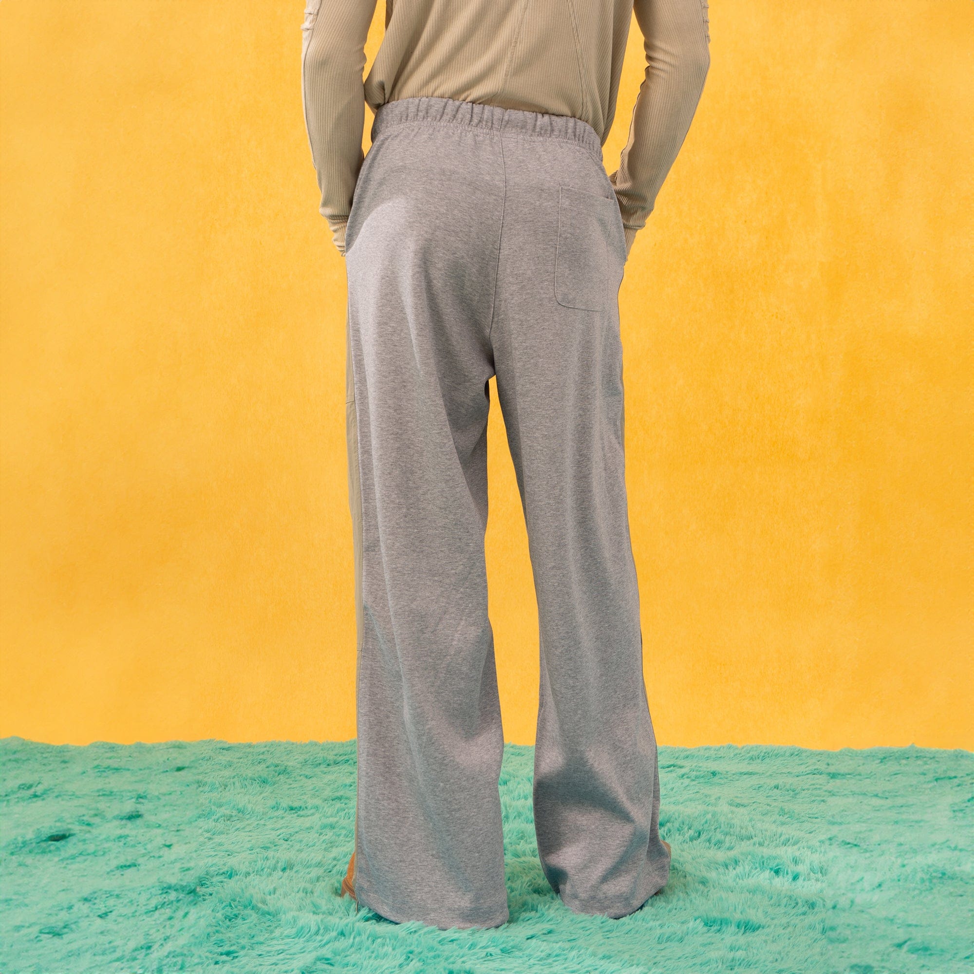 CLP Contrast Panel Drawstring Straight-Leg Pants, premium urban and streetwear designers apparel on PROJECTISR.com, CLP