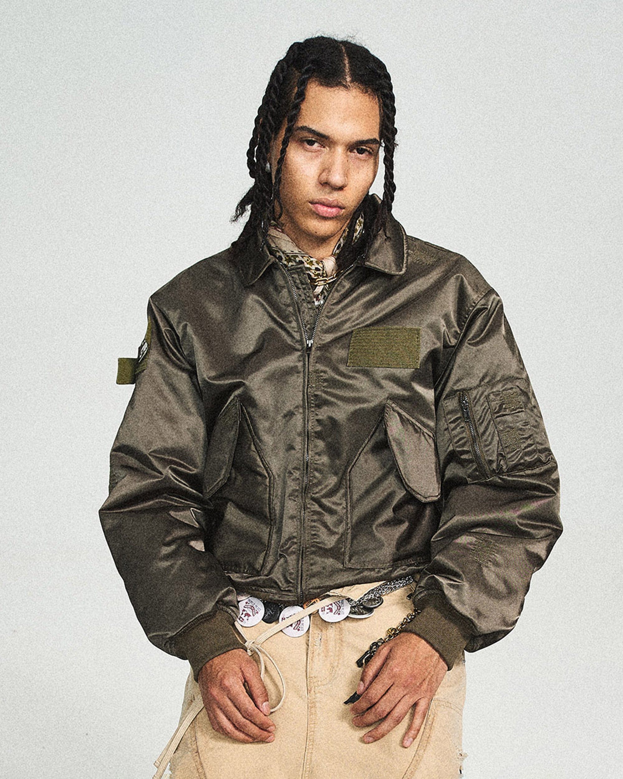 STEEPC Camo MA2 Multi-Pocket Patchwork Reversible Jacket, premium urban and streetwear designers apparel on PROJECTISR.com, STEEPC