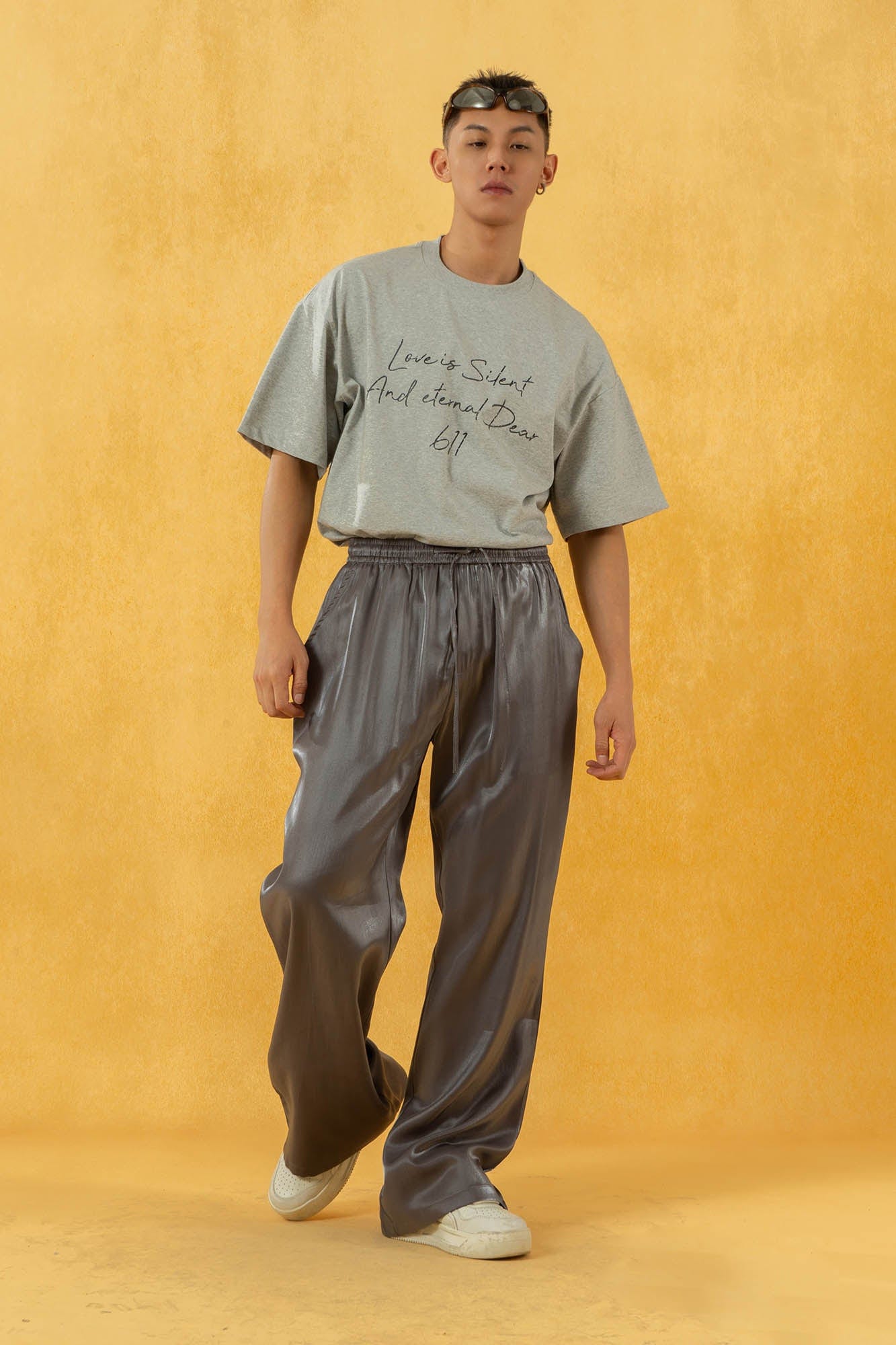 CLP The Liquid Silver Wide-Leg Pants, premium urban and streetwear designers apparel on PROJECTISR.com, CLP