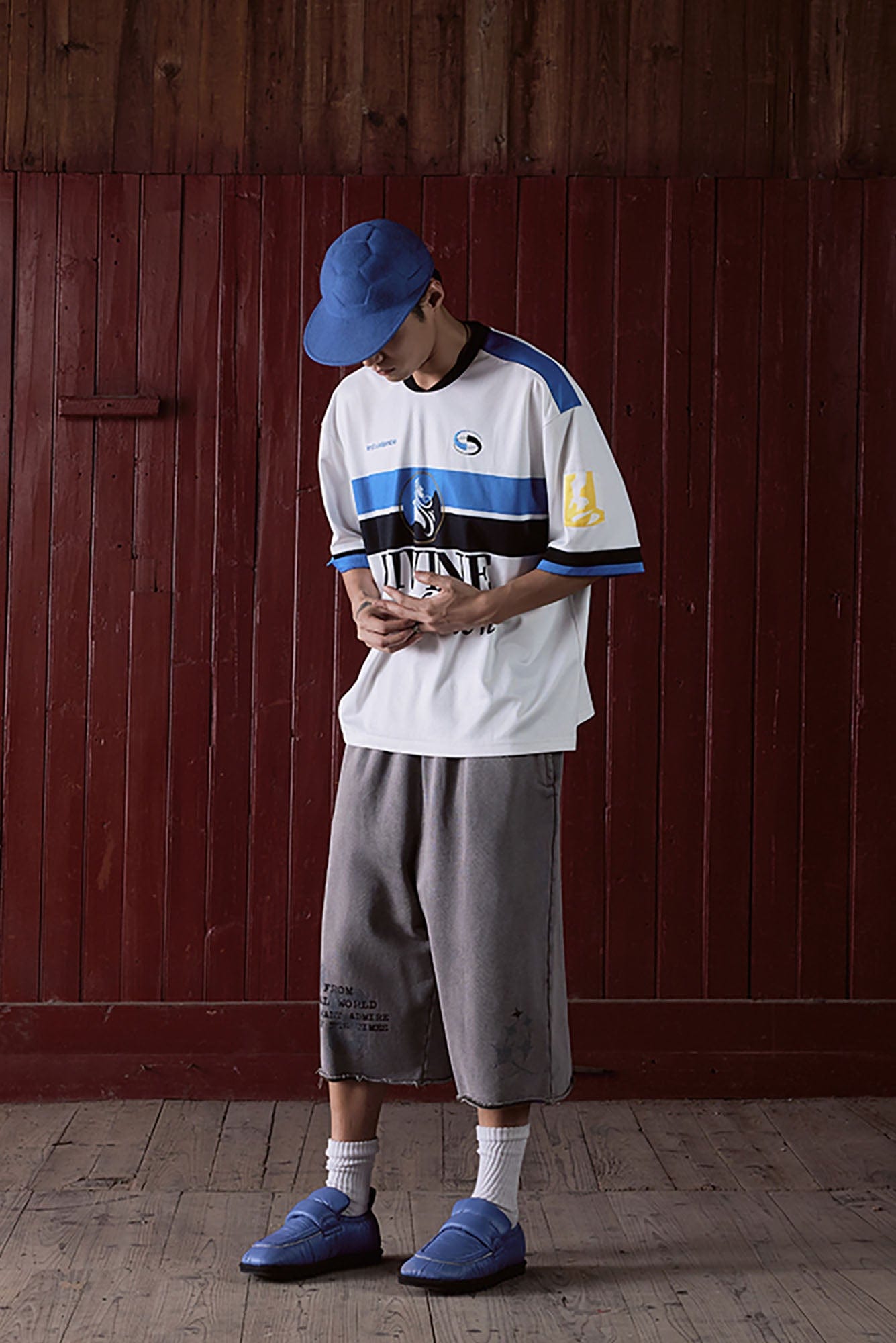 IN EXISTENCE NO.21 Contrast Graphic Sports T-Shirt, premium urban and streetwear designers apparel on PROJECTISR.com, IN EXISTENCE