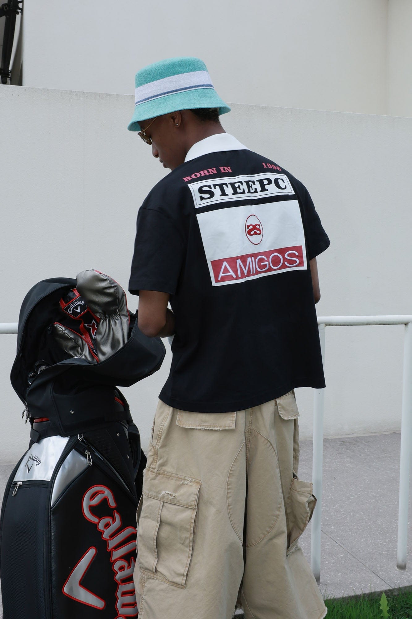 STEEPC Amigos Graphic Embroidered Polo T-Shirt, premium urban and streetwear designers apparel on PROJECTISR.com, STEEPC