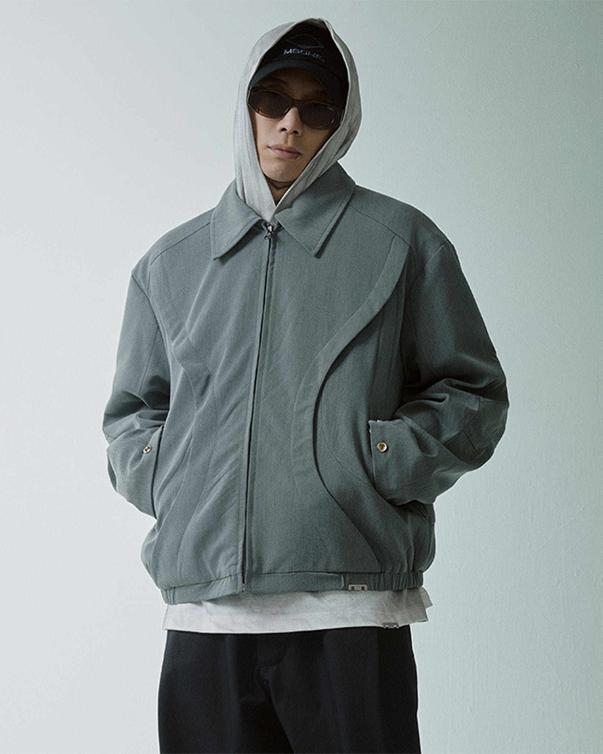 F2CE Deconstructed Layered Zip-Up Jacket, premium urban and streetwear designers apparel on PROJECTISR.com, F2CE