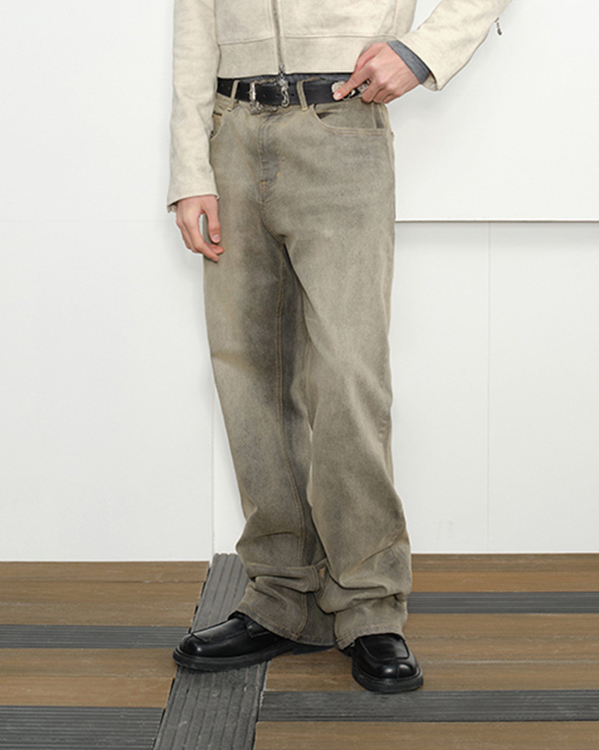 KREATE Volcanic Mud Washed Jeans, premium urban and streetwear designers apparel on PROJECTISR.com, KREATE