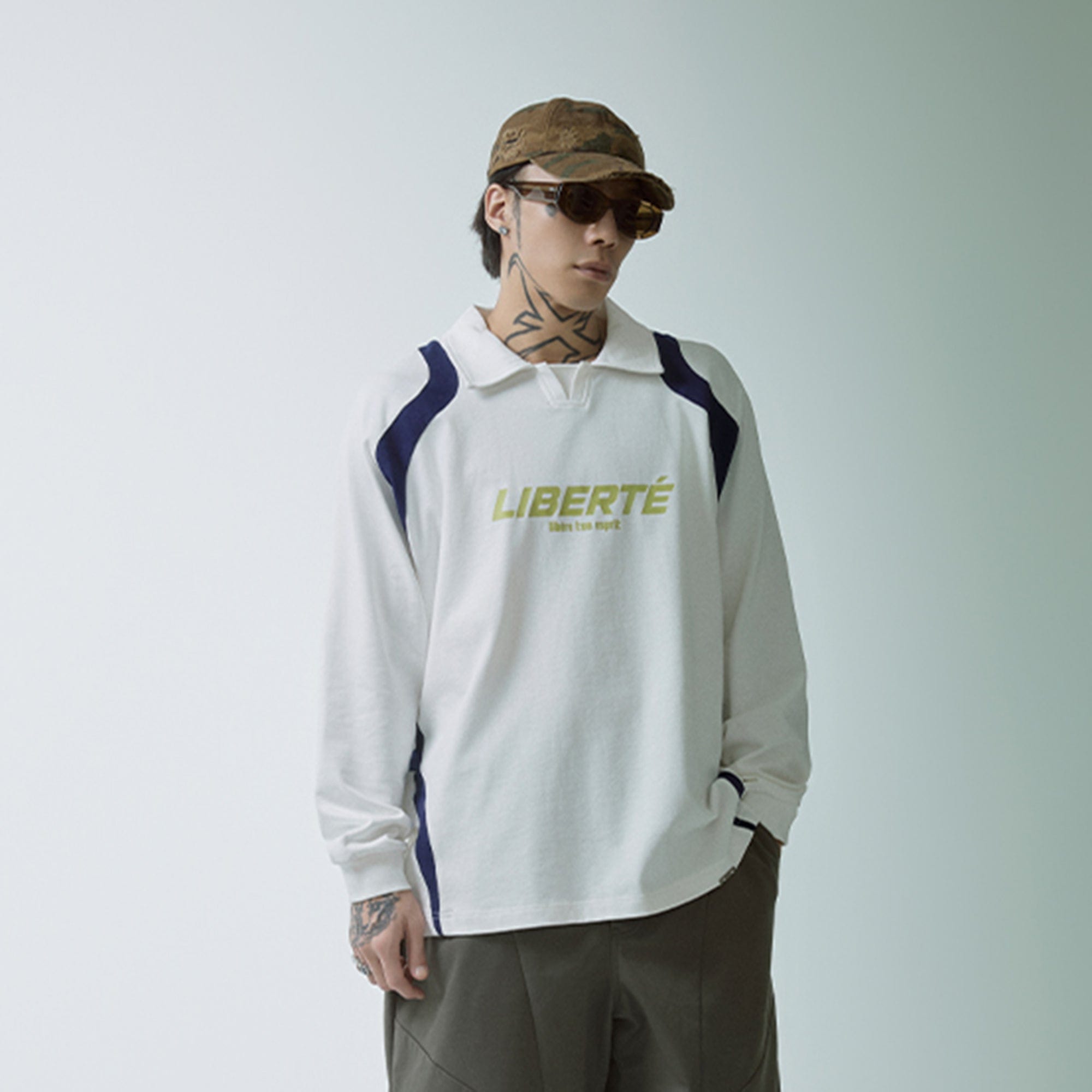 F2CE Retro Deconstructed Raglan Long-Sleeve Tee, premium urban and streetwear designers apparel on PROJECTISR.com, F2CE