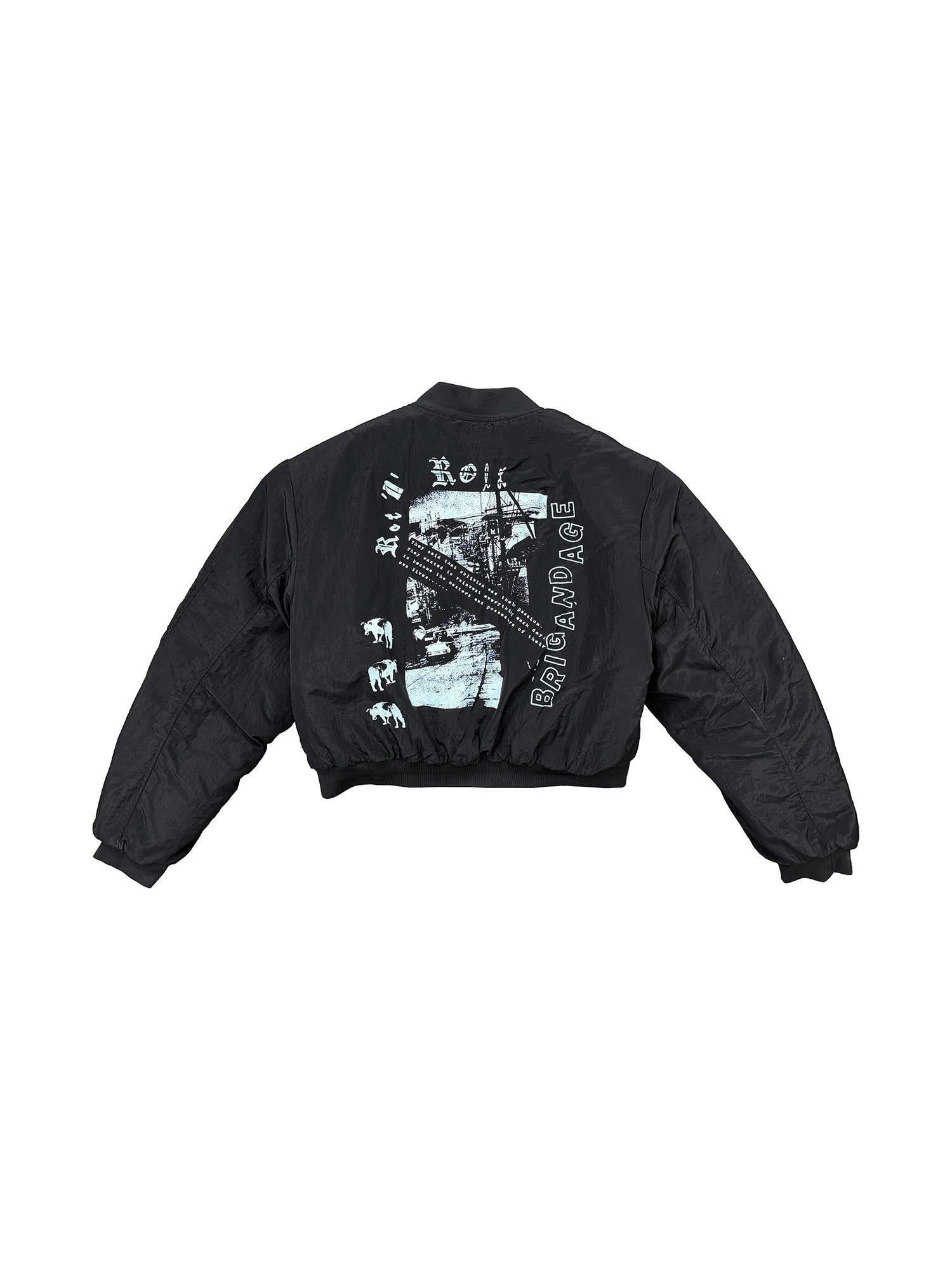 RICHILL Medal Graphic Cropped Bomber Jacket, premium urban and streetwear designers apparel on PROJECTISR.com, RICHILL