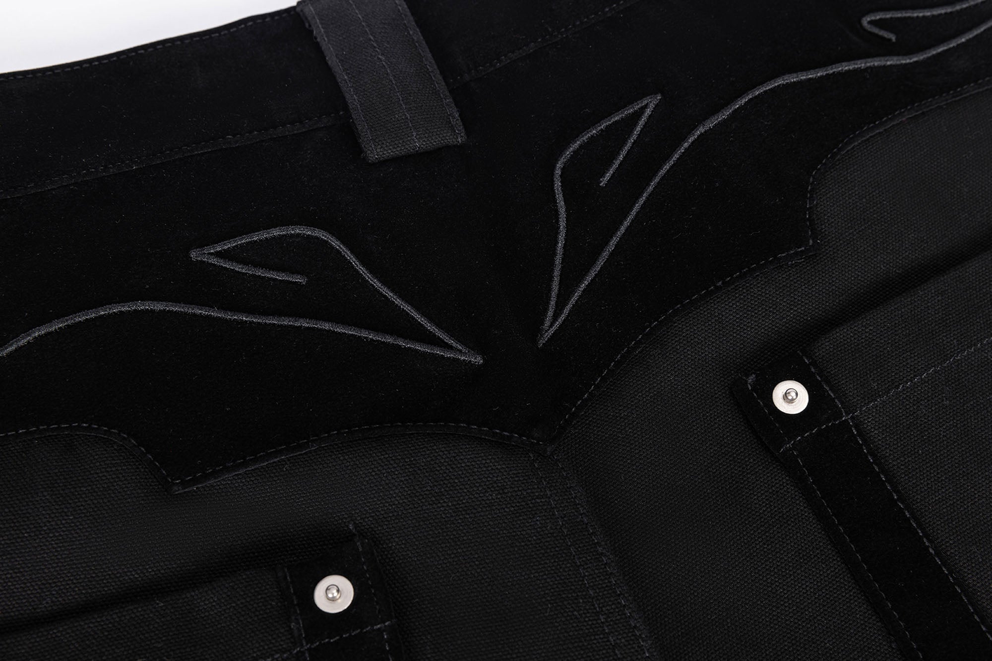 ESAIAS Rune Embroidered Velvet Panel Pants, premium urban and streetwear designers apparel on PROJECTISR.com, ESAIAS