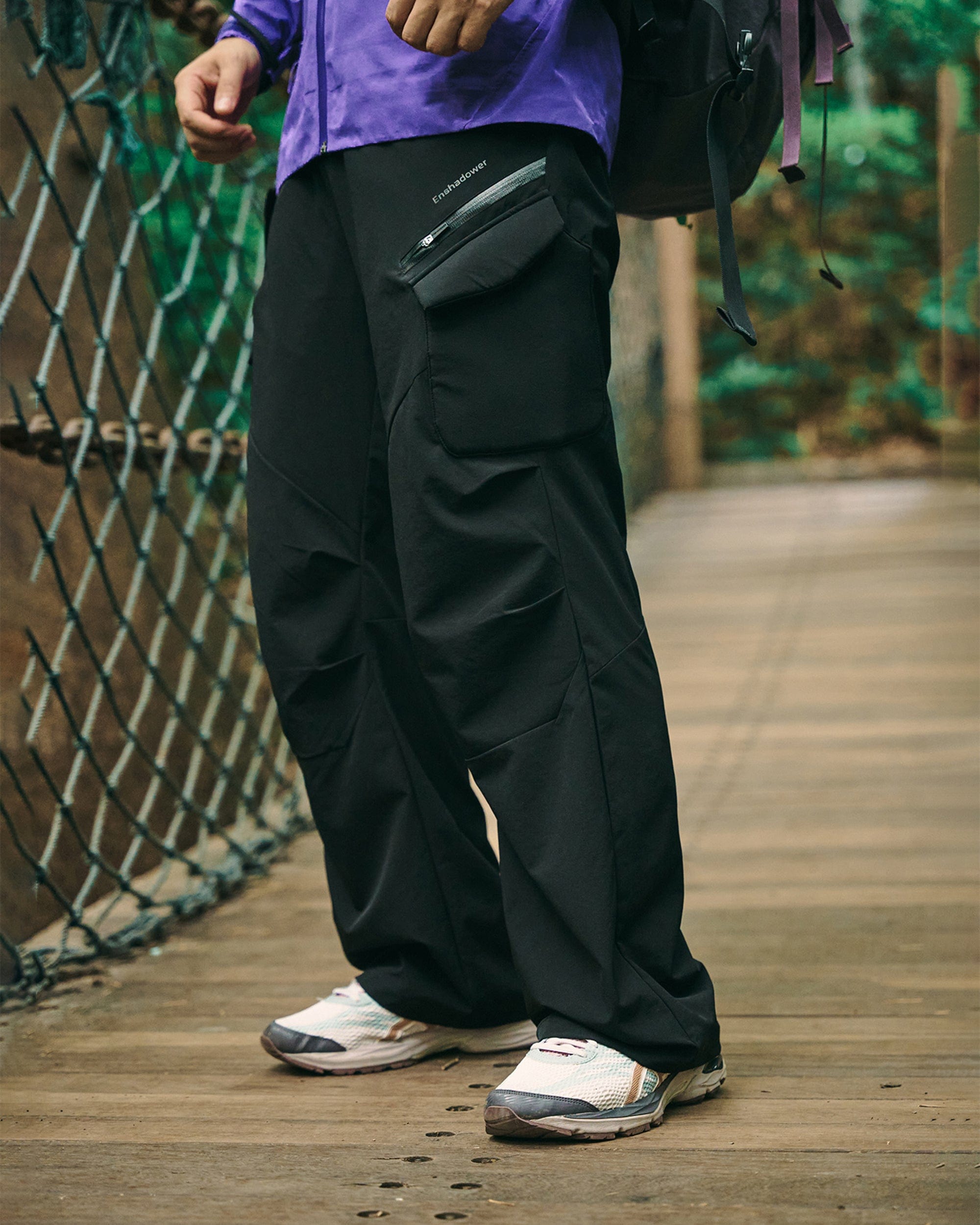 ENSHADOWER Waterproof Pleated Foam Pocket Hiking Pants, premium urban and streetwear designers apparel on PROJECTISR.com, ENSHADOWER