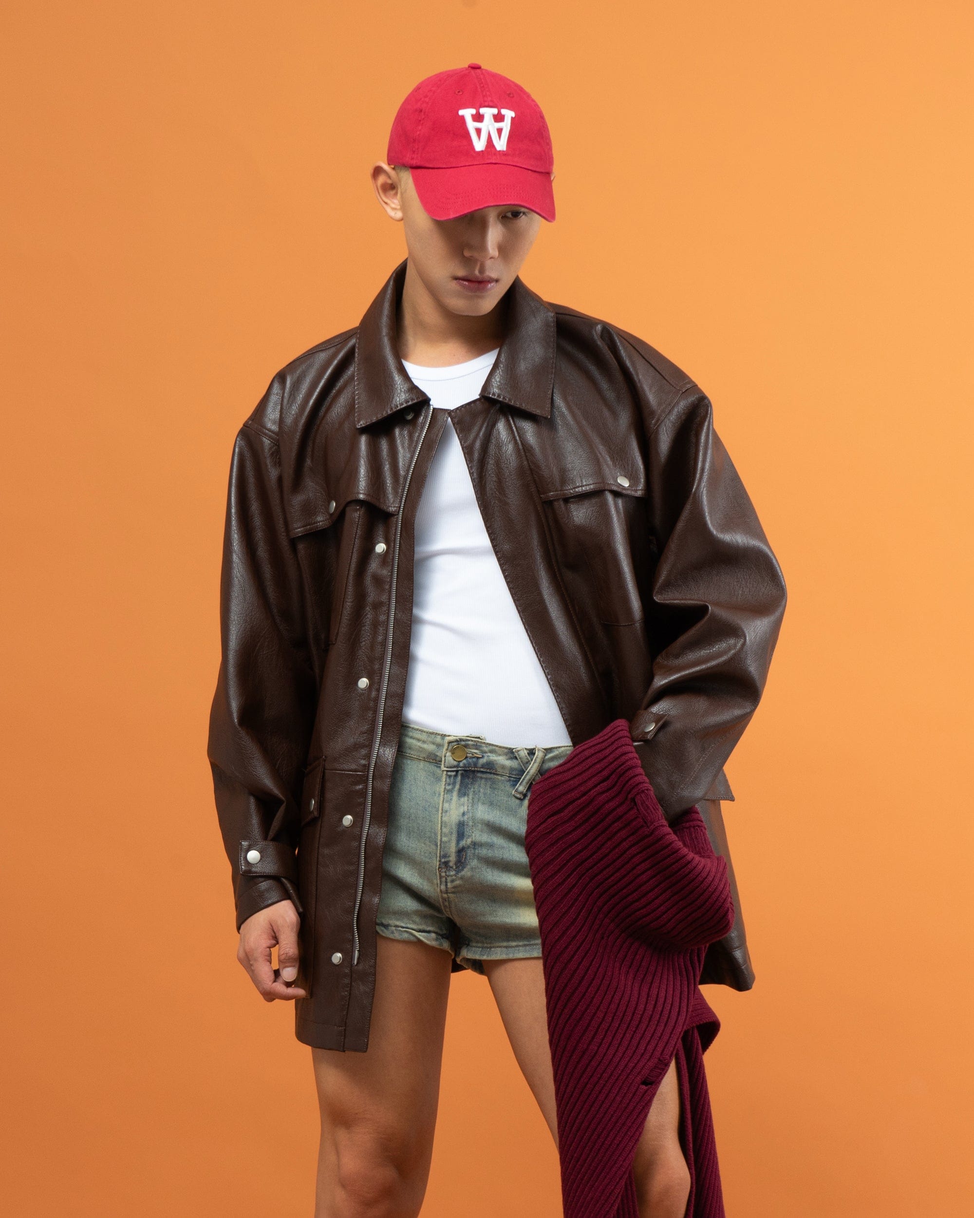 CLP Big Pocket Oversized Faux Leather Jacket, premium urban and streetwear designers apparel on PROJECTISR.com, CLP