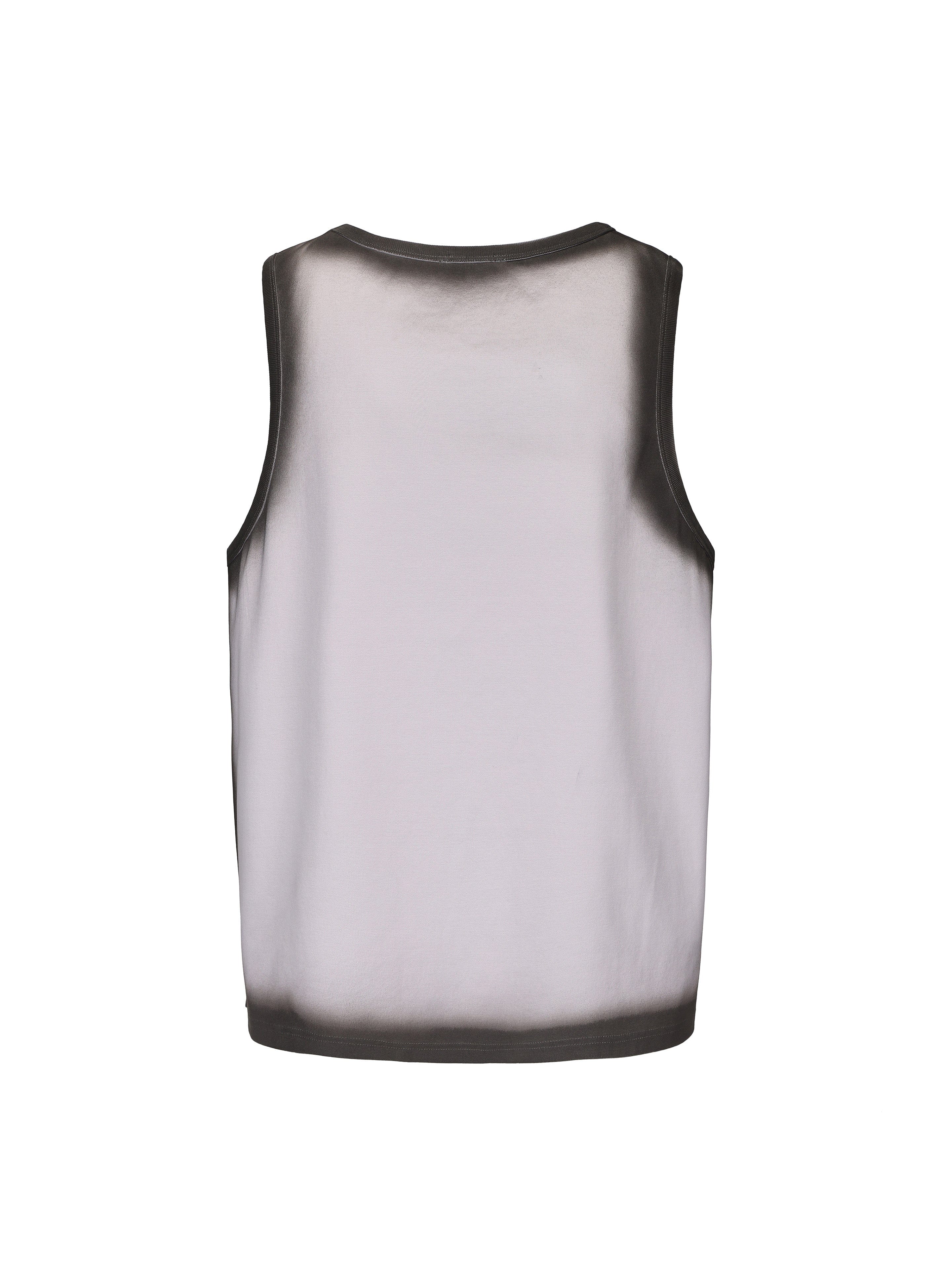 VANN VALRENCE Distressed Edge-Sprayed Oversized Tank Top