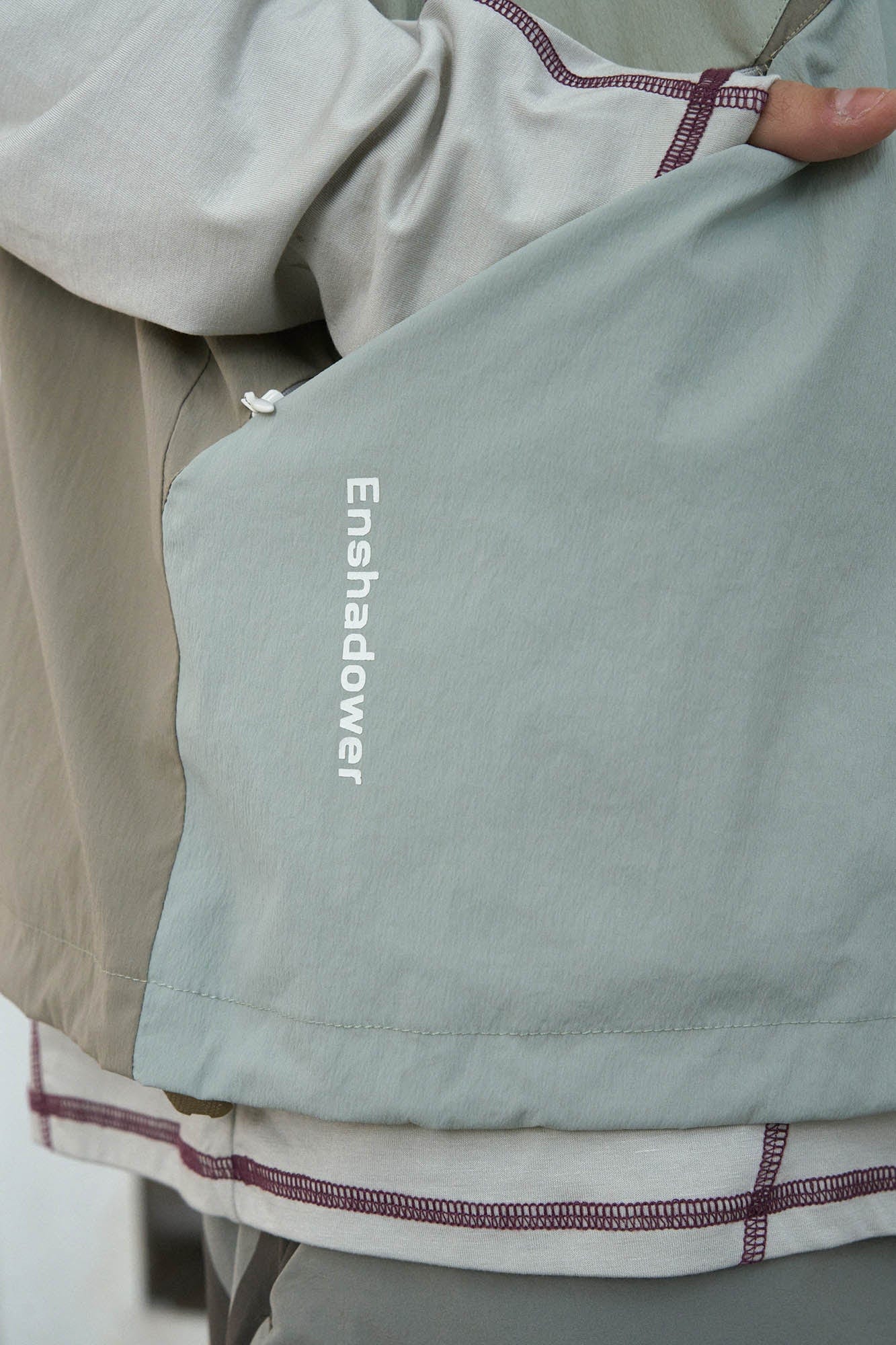 ENSHADOWER Contrast Arc Spliced Drawstring Vest, premium urban and streetwear designers apparel on PROJECTISR.com, ENSHADOWER