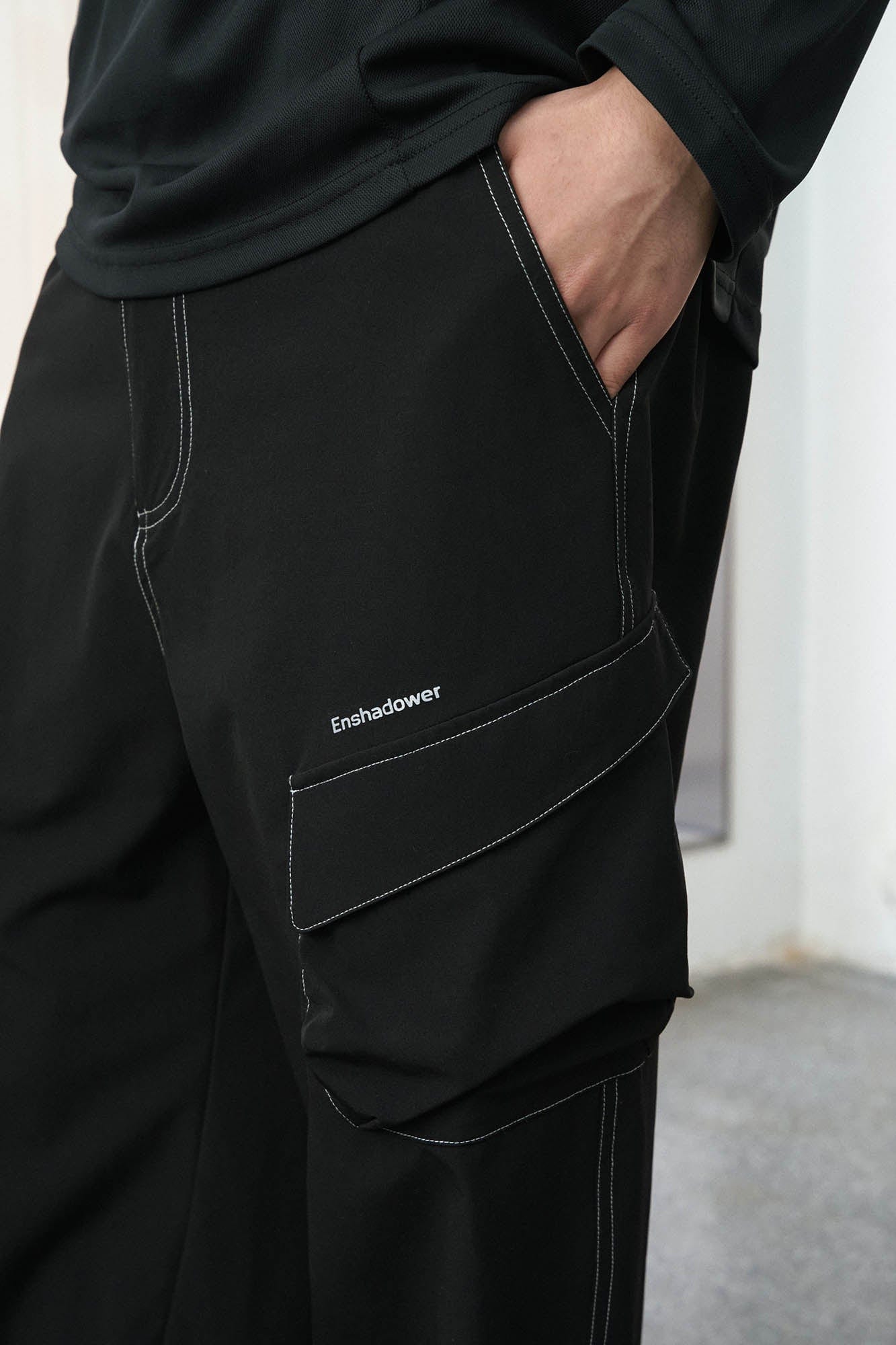 ENSHADOWER Stitched Multi-Pocket Jogger Pants, premium urban and streetwear designers apparel on PROJECTISR.com, ENSHADOWER