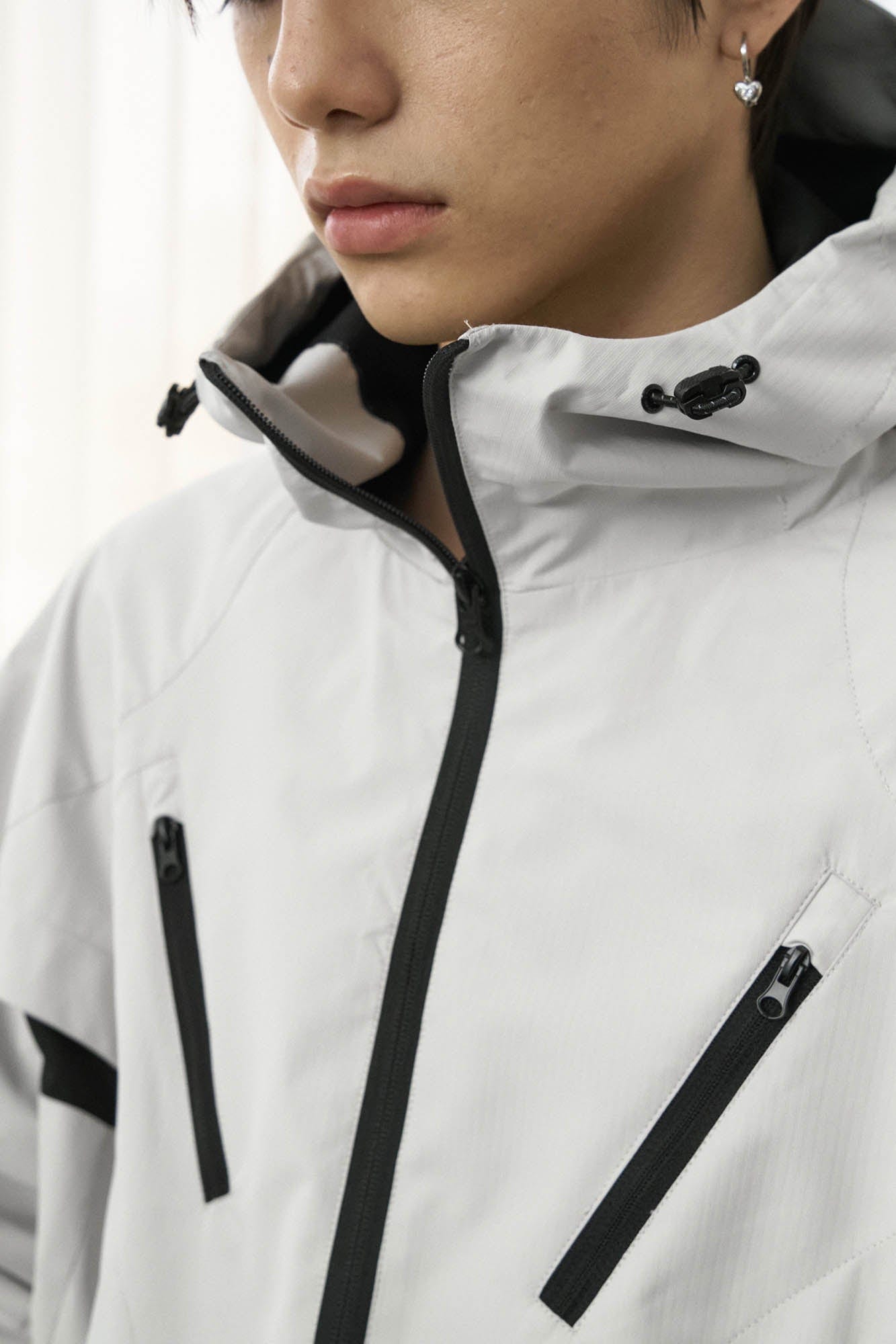ENSHADOWER Dotted Spliced Mesh Windbreaker, premium urban and streetwear designers apparel on PROJECTISR.com, ENSHADOWER