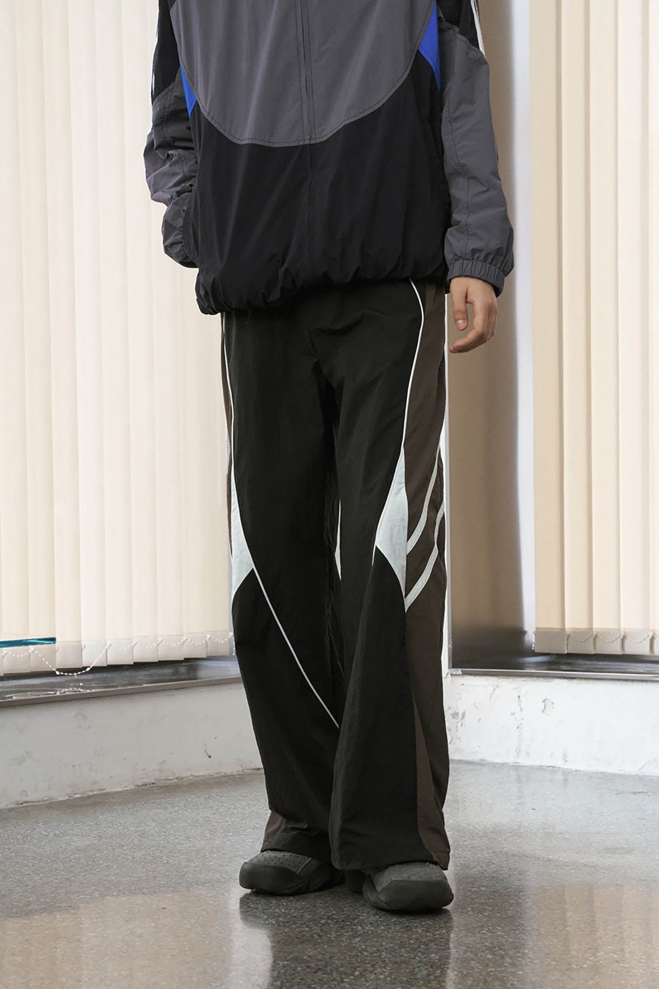 ENSHADOWER Contrast Striped Hem-Drawstring Pants, premium urban and streetwear designers apparel on PROJECTISR.com, ENSHADOWER