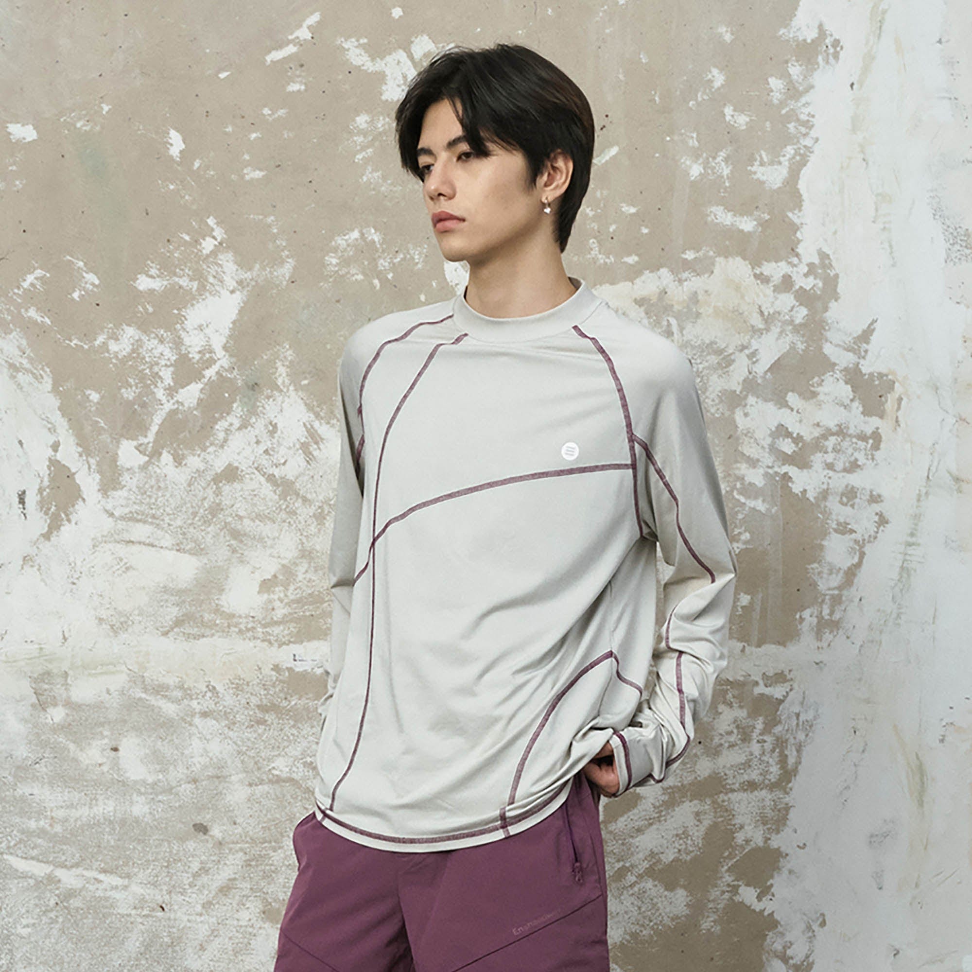 ENSHADOWER Asymmetrical Stitch Quick-Dry Long-Sleeve Tee, premium urban and streetwear designers apparel on PROJECTISR.com, ENSHADOWER