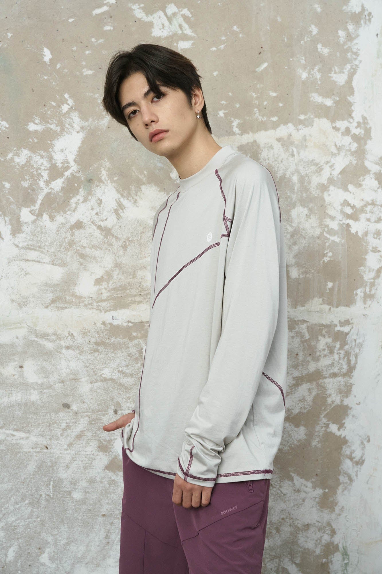 ENSHADOWER Asymmetrical Stitch Quick-Dry Long-Sleeve Tee, premium urban and streetwear designers apparel on PROJECTISR.com, ENSHADOWER