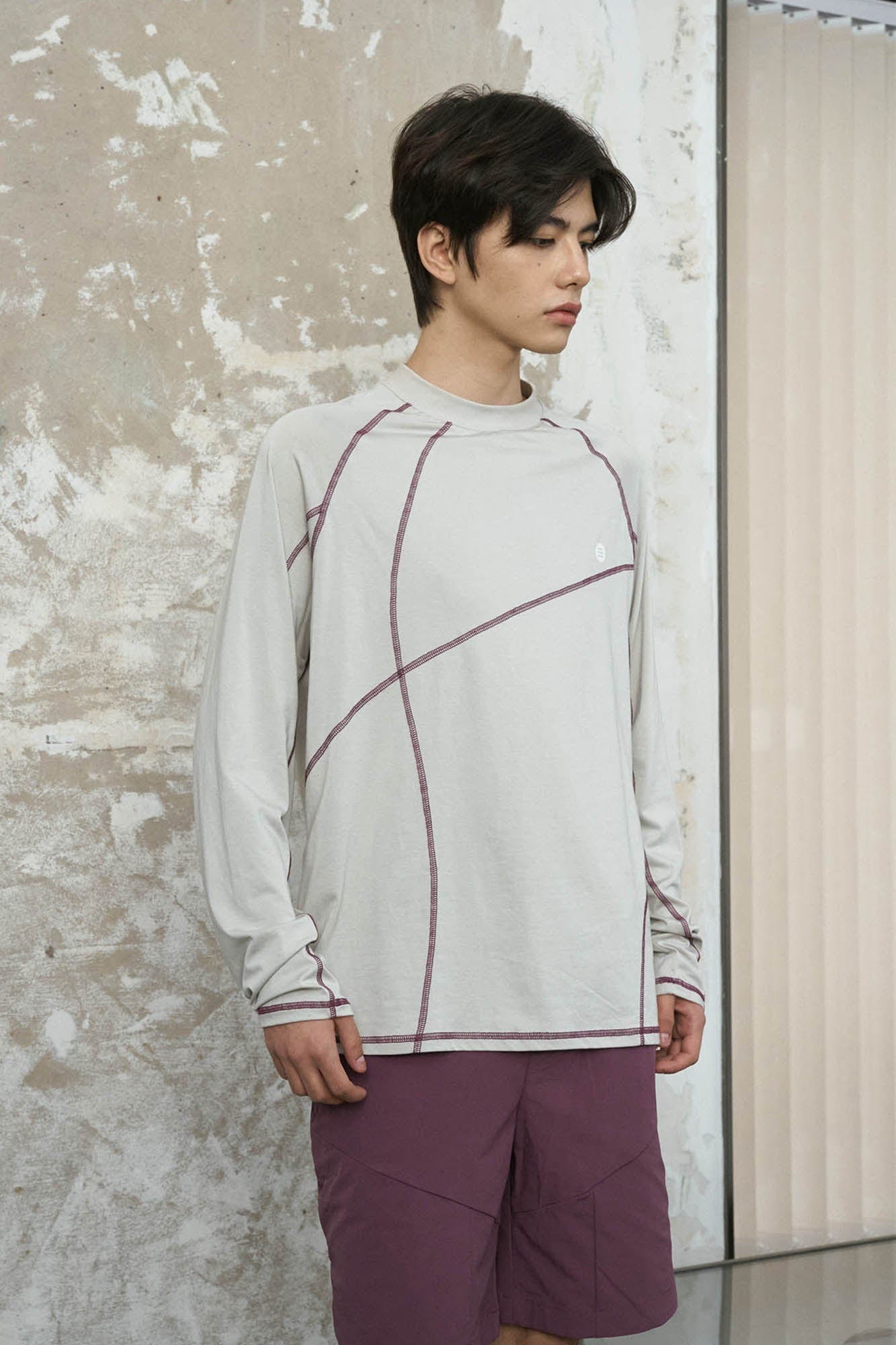 ENSHADOWER Asymmetrical Stitch Quick-Dry Long-Sleeve Tee, premium urban and streetwear designers apparel on PROJECTISR.com, ENSHADOWER