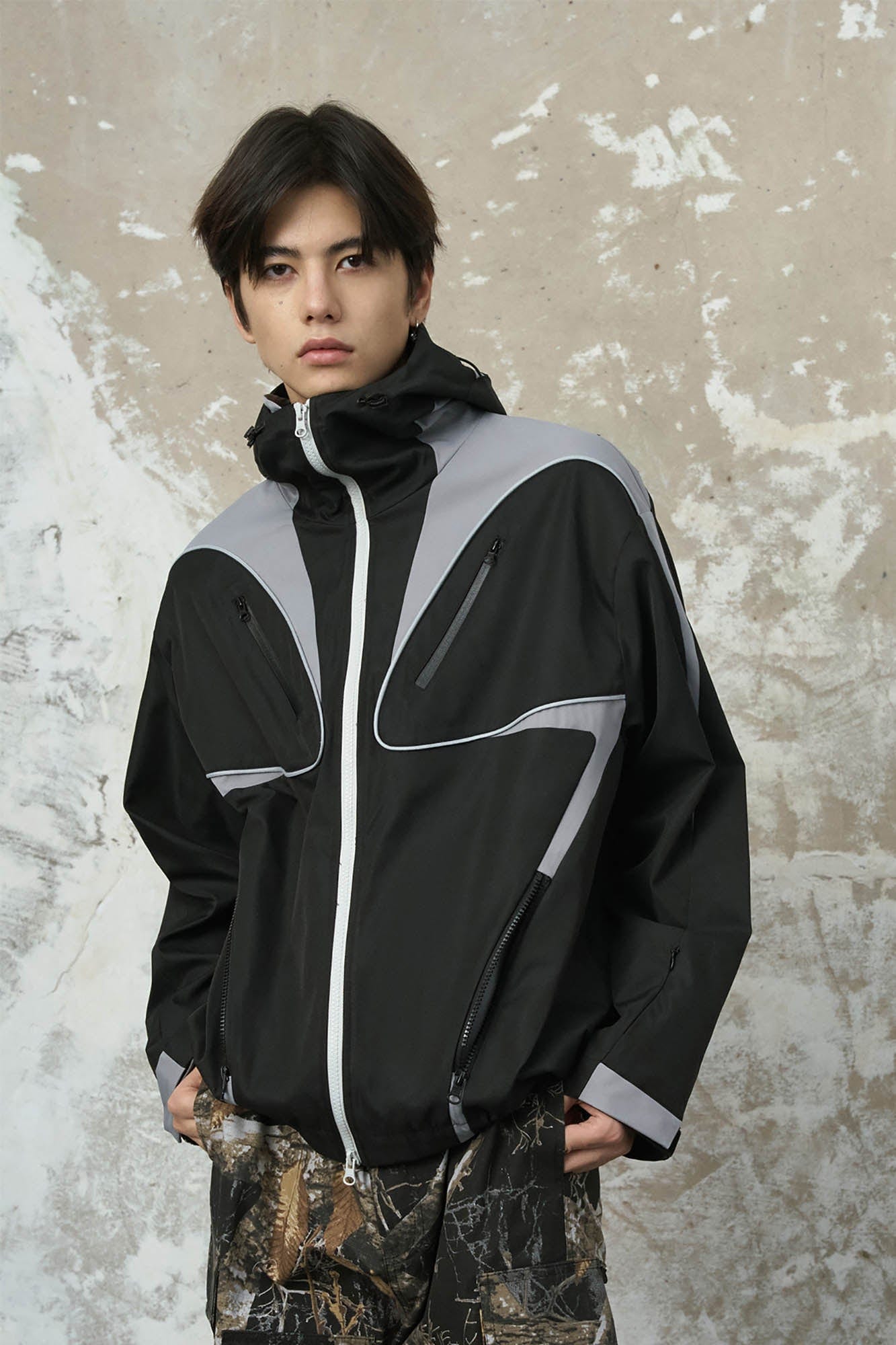 ENSHADOWER Spliced Multi-Pocket Waterproof Hooded Jacket, premium urban and streetwear designers apparel on PROJECTISR.com, ENSHADOWER