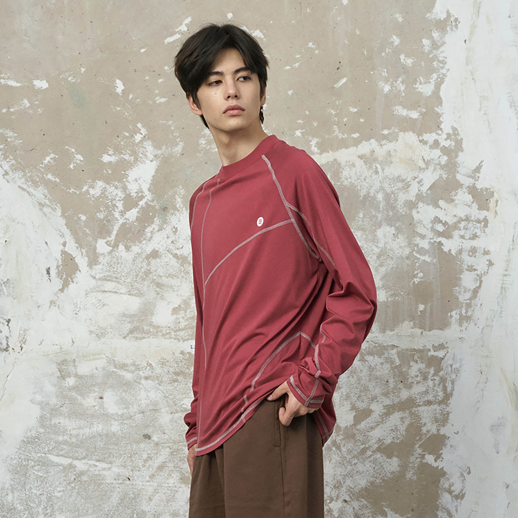 ENSHADOWER Asymmetrical Stitch Quick-Dry Long-Sleeve Tee, premium urban and streetwear designers apparel on PROJECTISR.com, ENSHADOWER