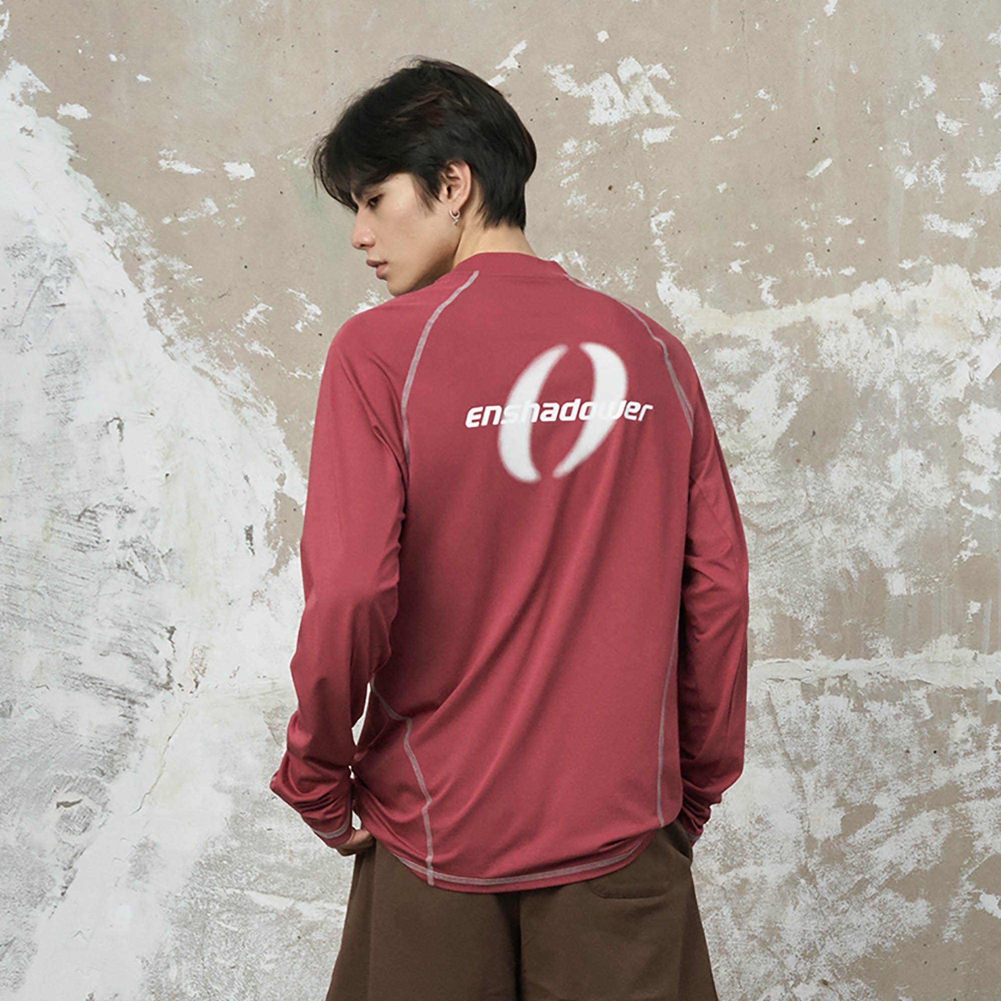 ENSHADOWER Asymmetrical Stitch Quick-Dry Long-Sleeve Tee, premium urban and streetwear designers apparel on PROJECTISR.com, ENSHADOWER